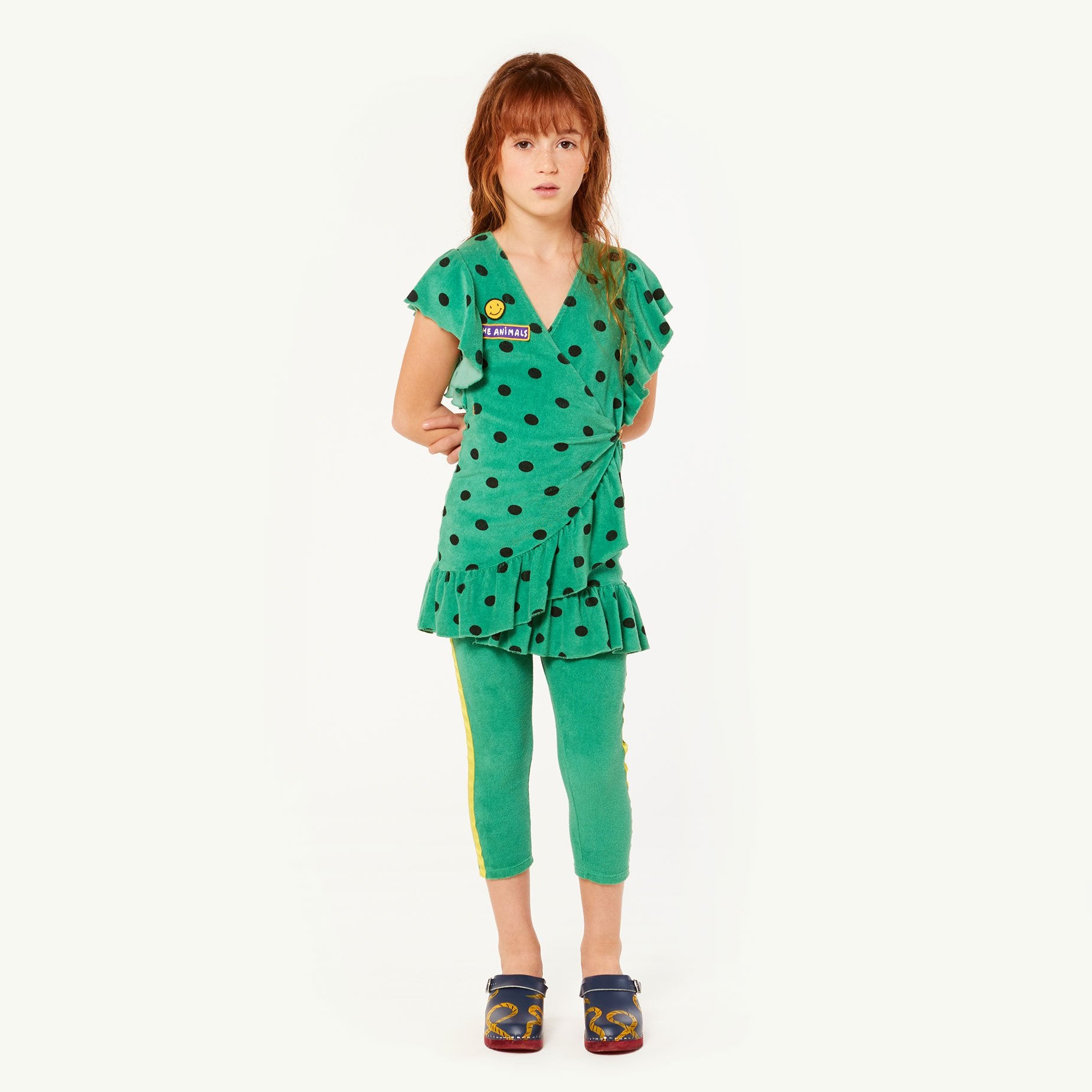 Green Whale Dress MODEL FRONT