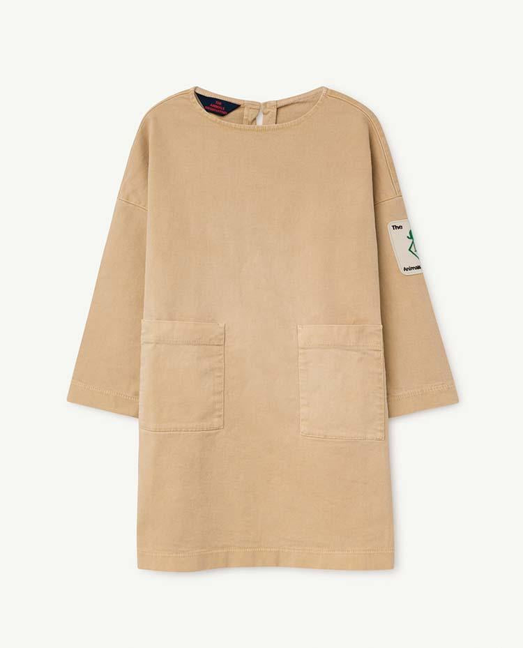 Beige Swallow Dress COVER