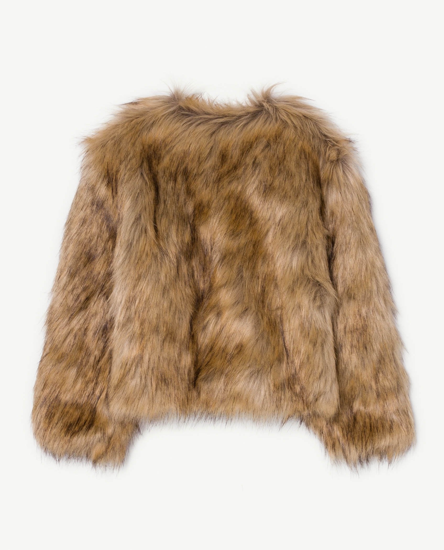 Brown Furry Shrew Jacket PRODUCT BACK