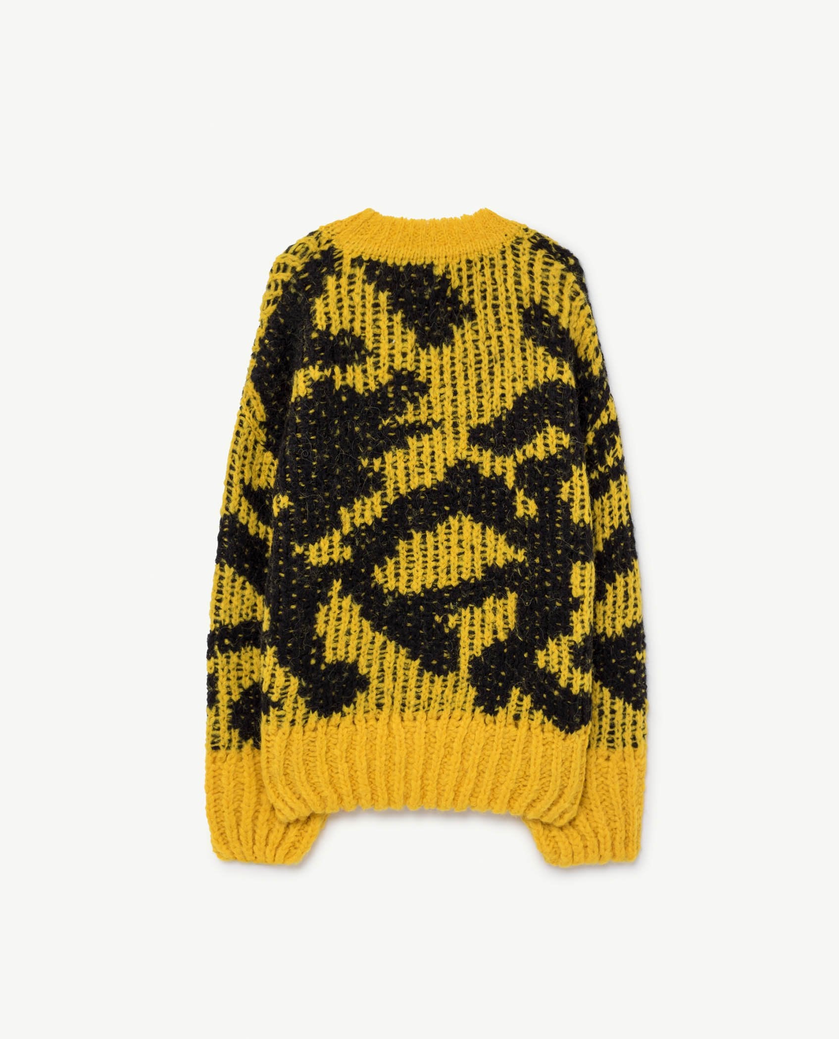 Yellow Arty Racoon Cardigan PRODUCT BACK