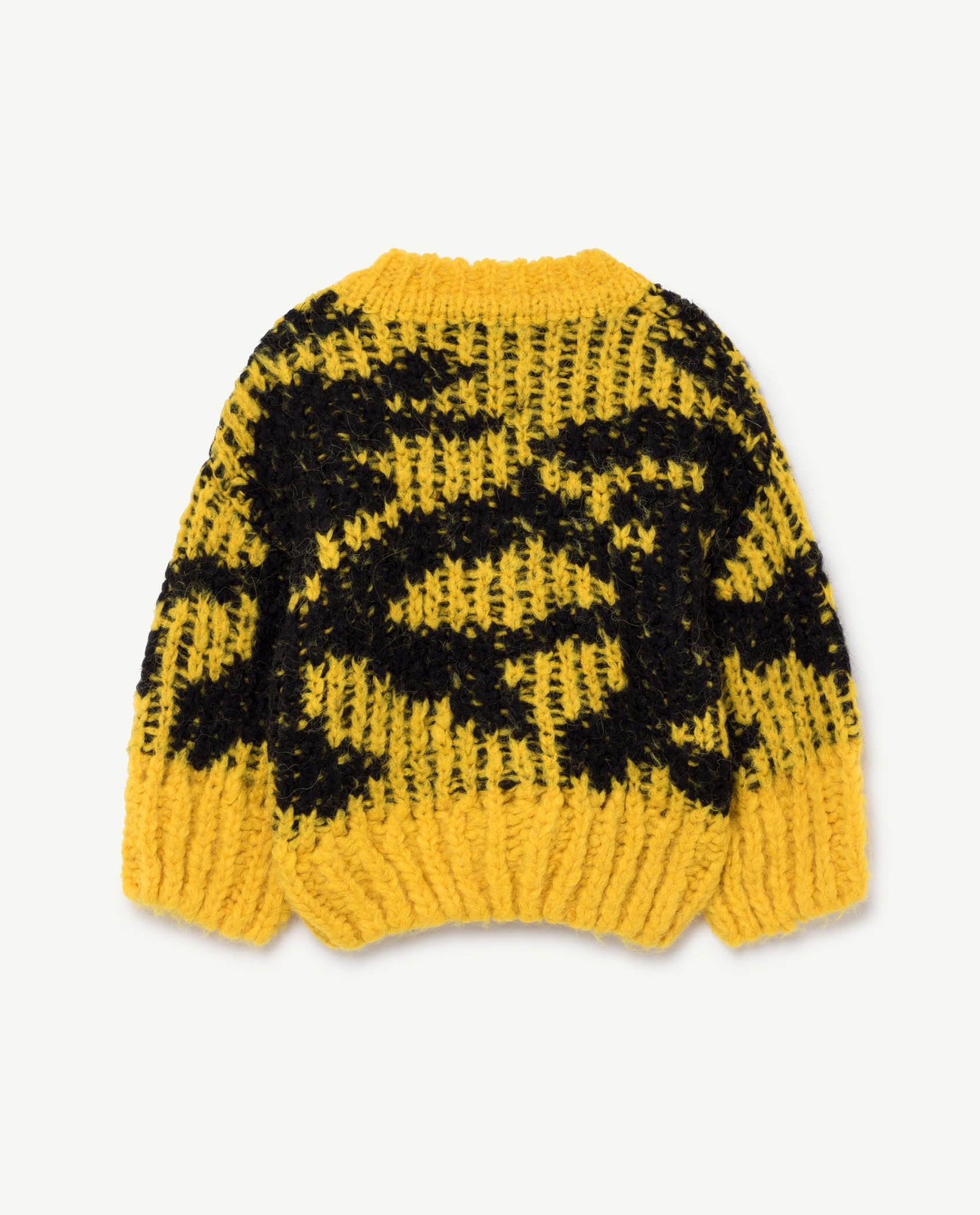 Yellow Arty Racoon Cardigan PRODUCT BACK