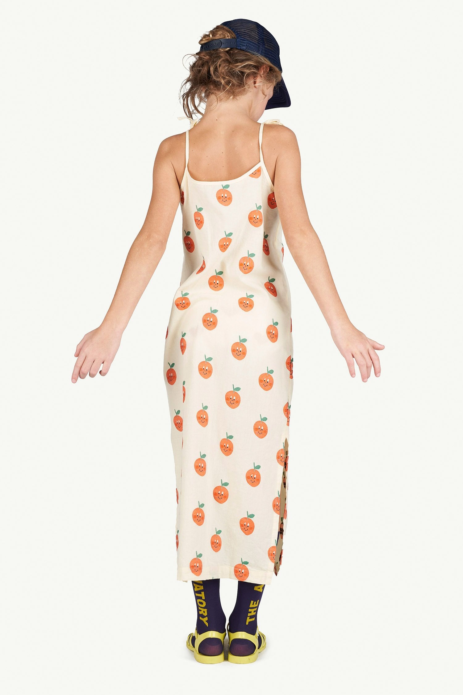 Fruit Hummingbird Dress MODEL BACK