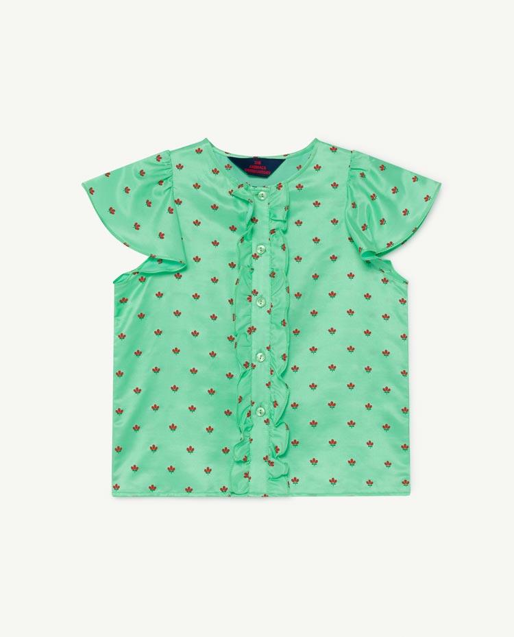 Green Parakeet Blouse COVER