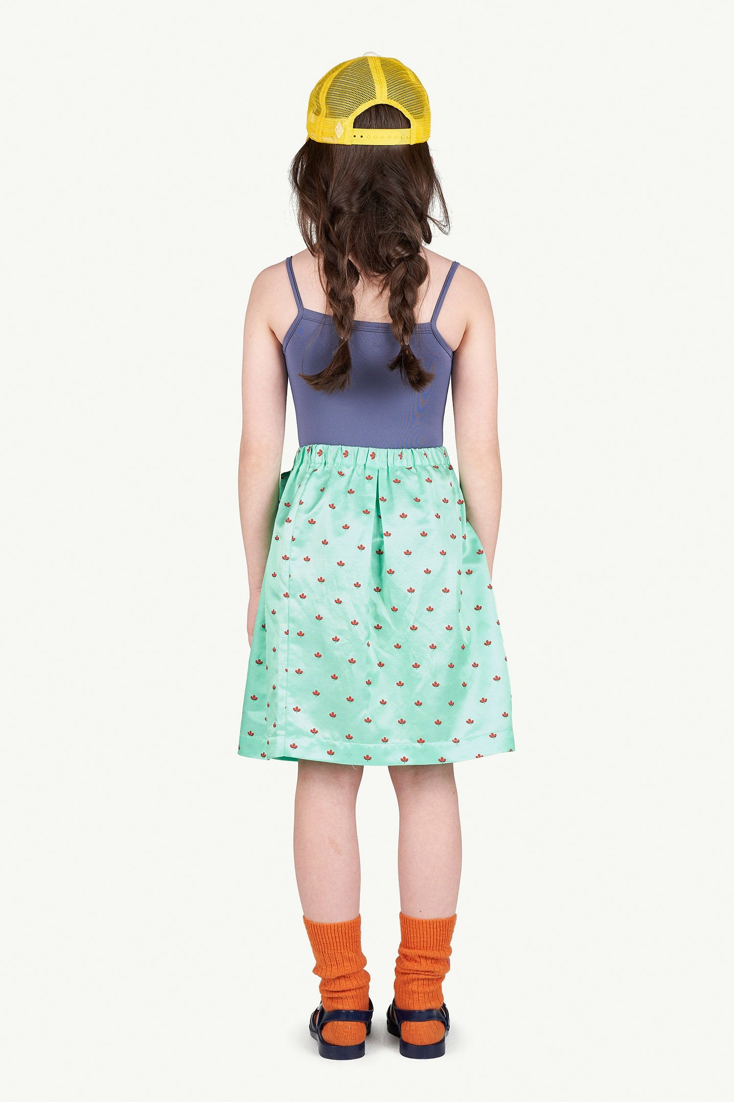 Green Swan Skirt MODEL BACK