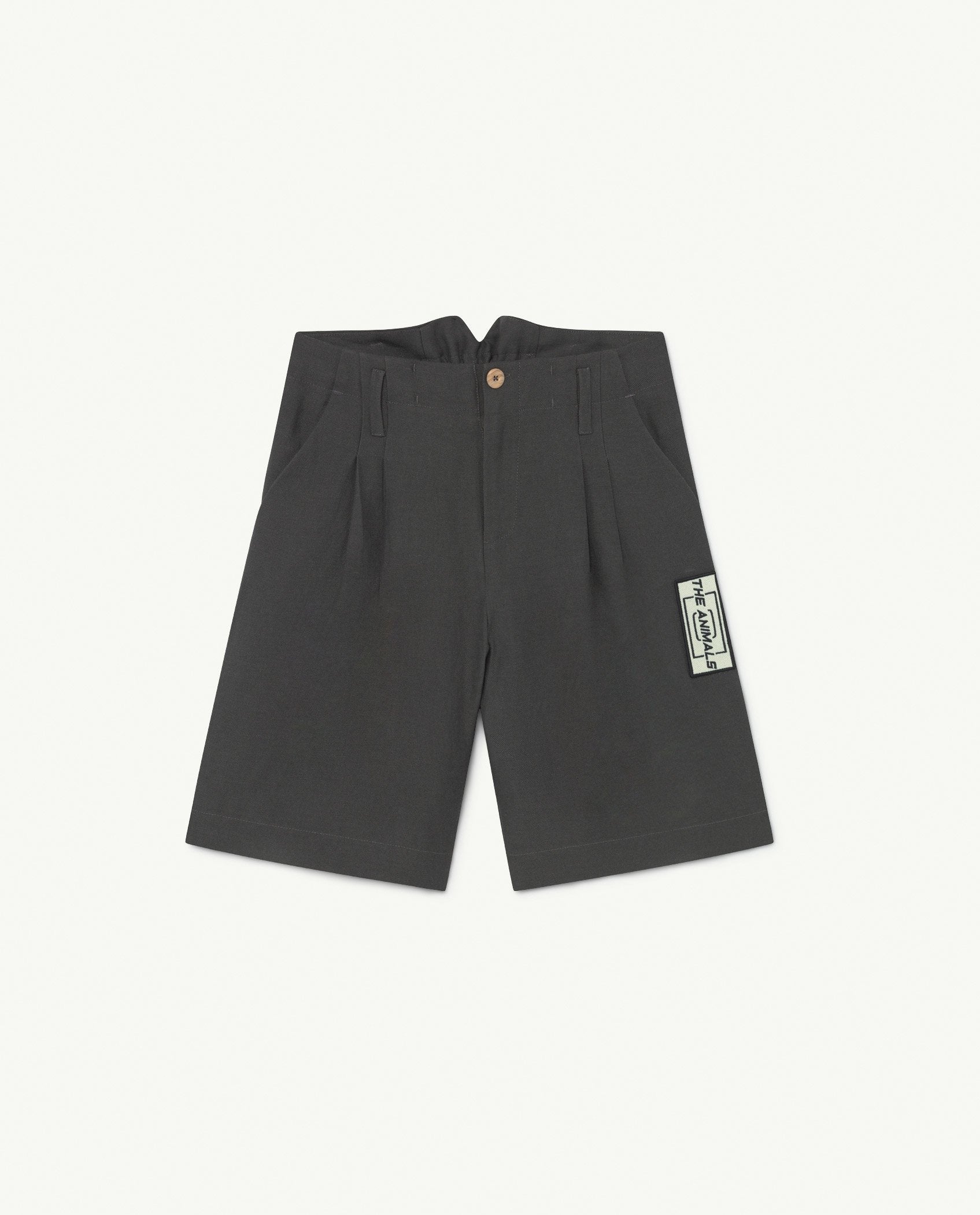 Black Animals Monkey Twill Shorts PRODUCT FRONT