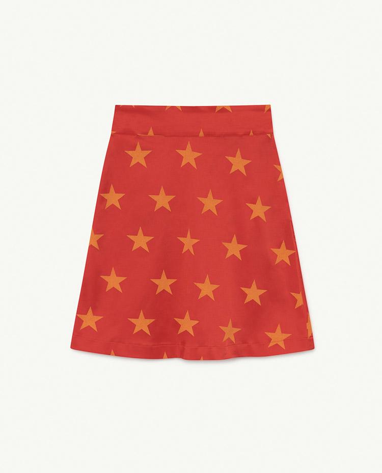 Red Stars Swan Satin Skirt COVER