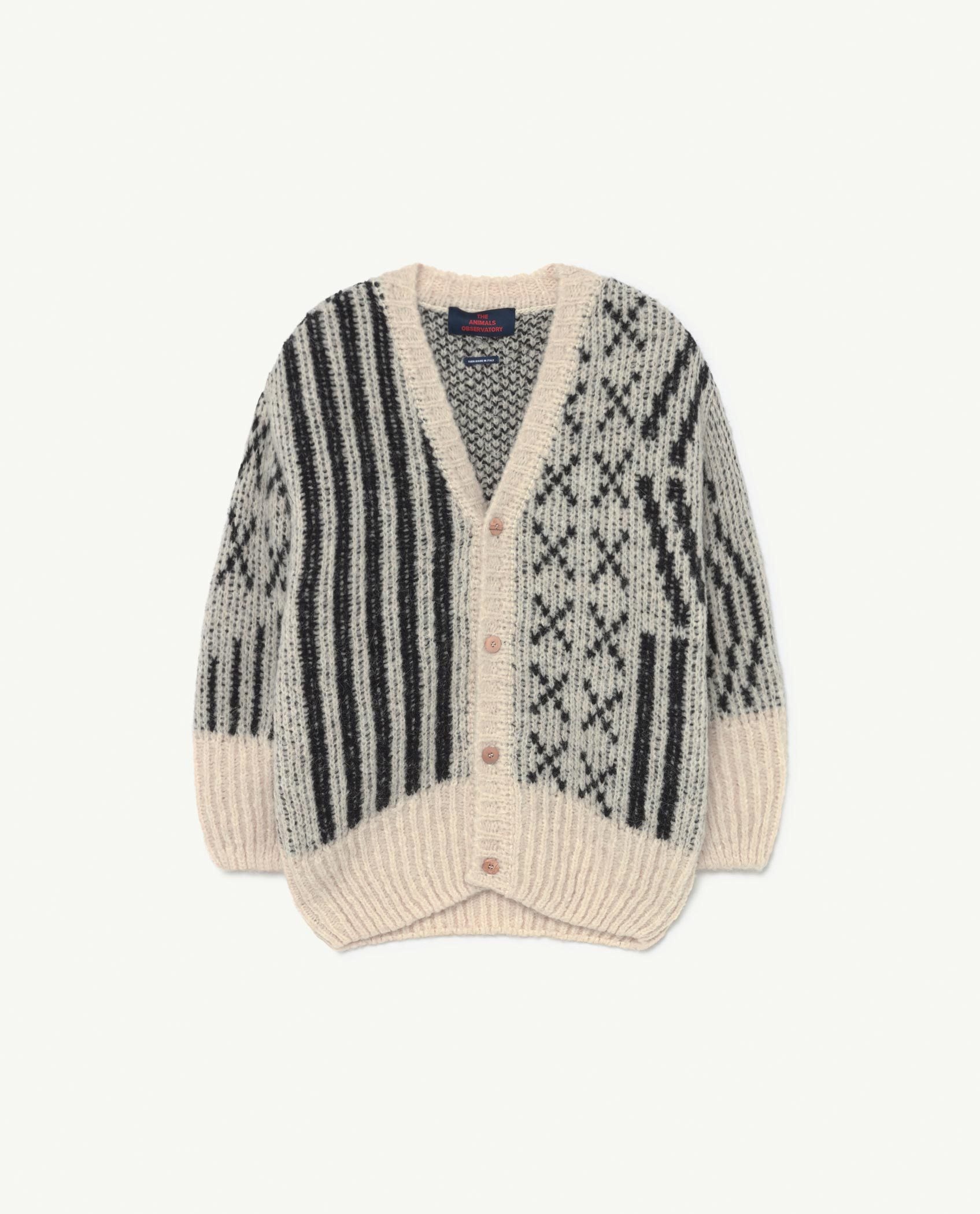 Kids Knitwear | Black Racoon Cardigan | The Animals Observatory