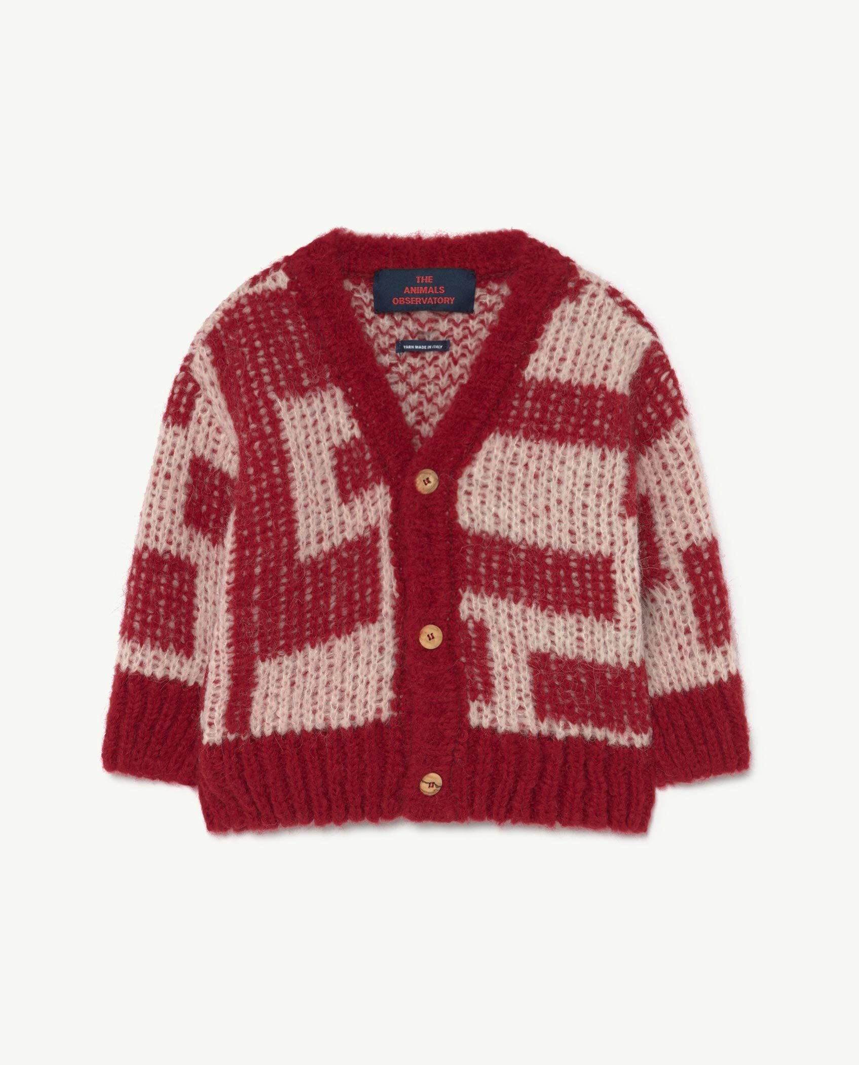 Baby Red Racoon Cardigan PRODUCT FRONT