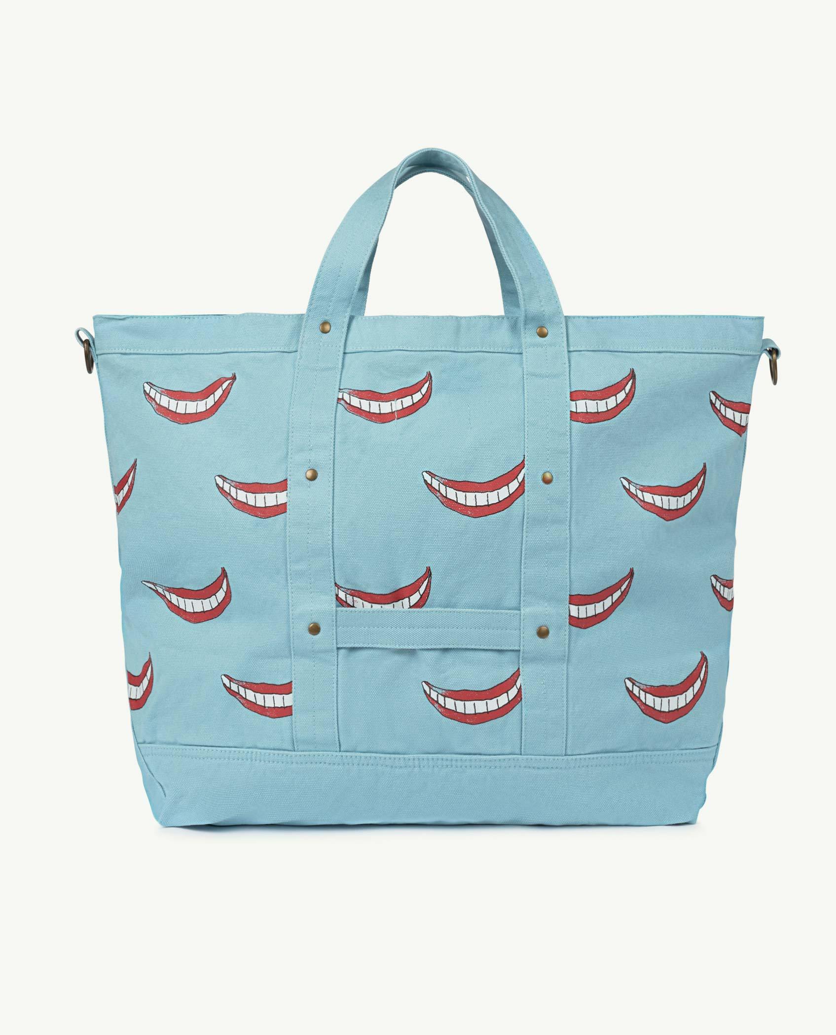 Big Blue Smile Canvas Bag PRODUCT BACK