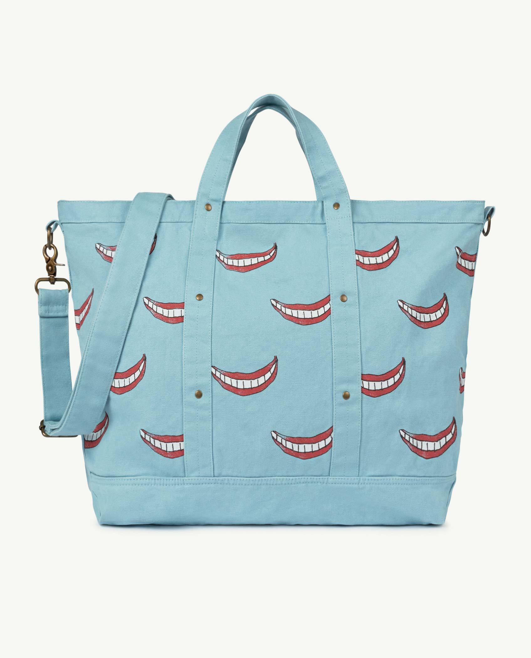 Big Blue Smile Canvas Bag PRODUCT FRONT