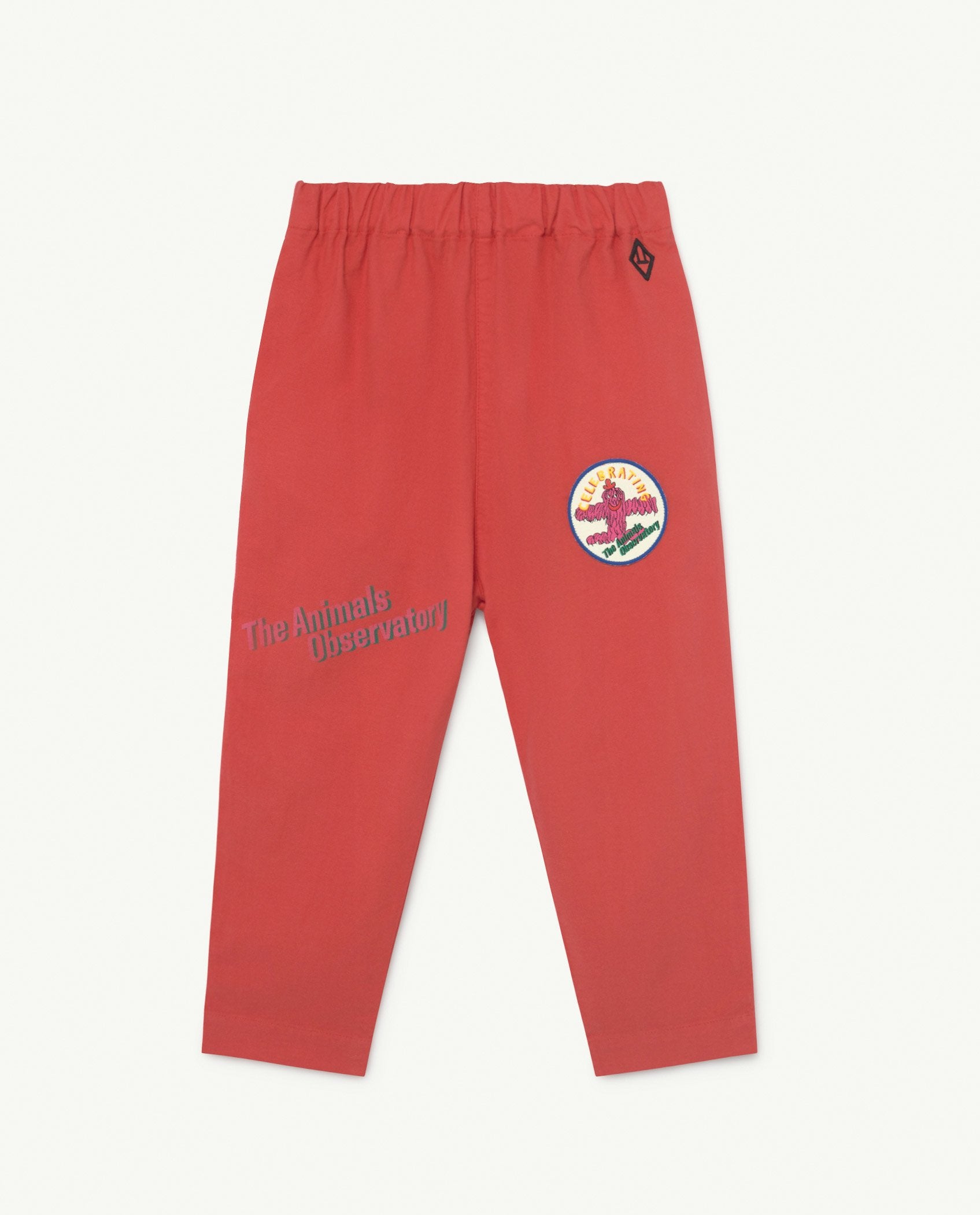 Red Celebrate Elephant Trousers PRODUCT FRONT