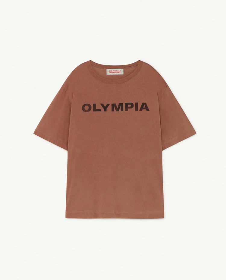 Brown Olympia Rooster Oversize T-Shirt COVER