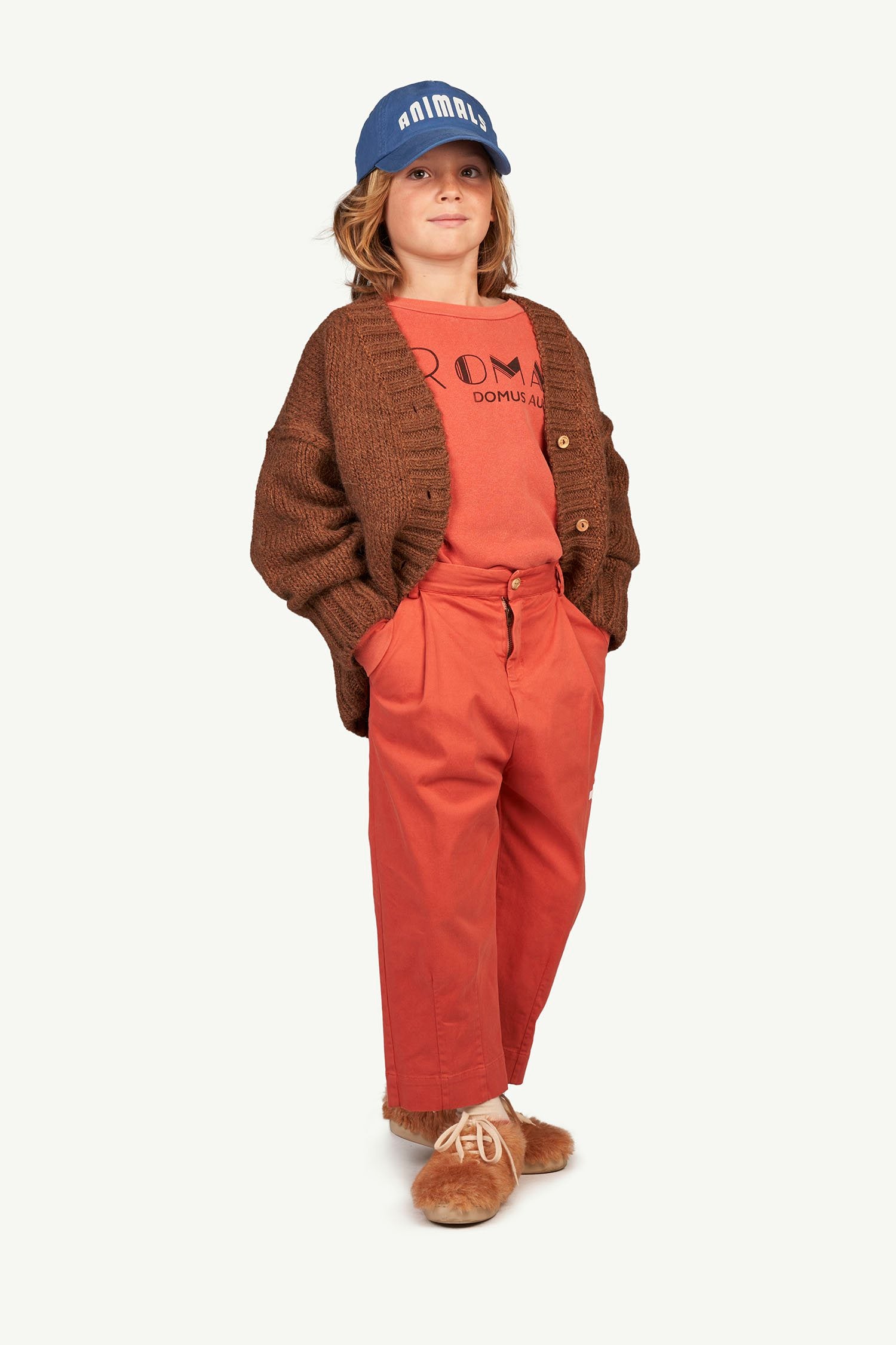 Red Roma Bear Sweatshirt MODEL FRONT