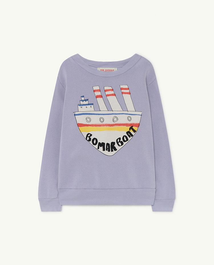 Soft Purple Boat Bear Sweatshirt COVER