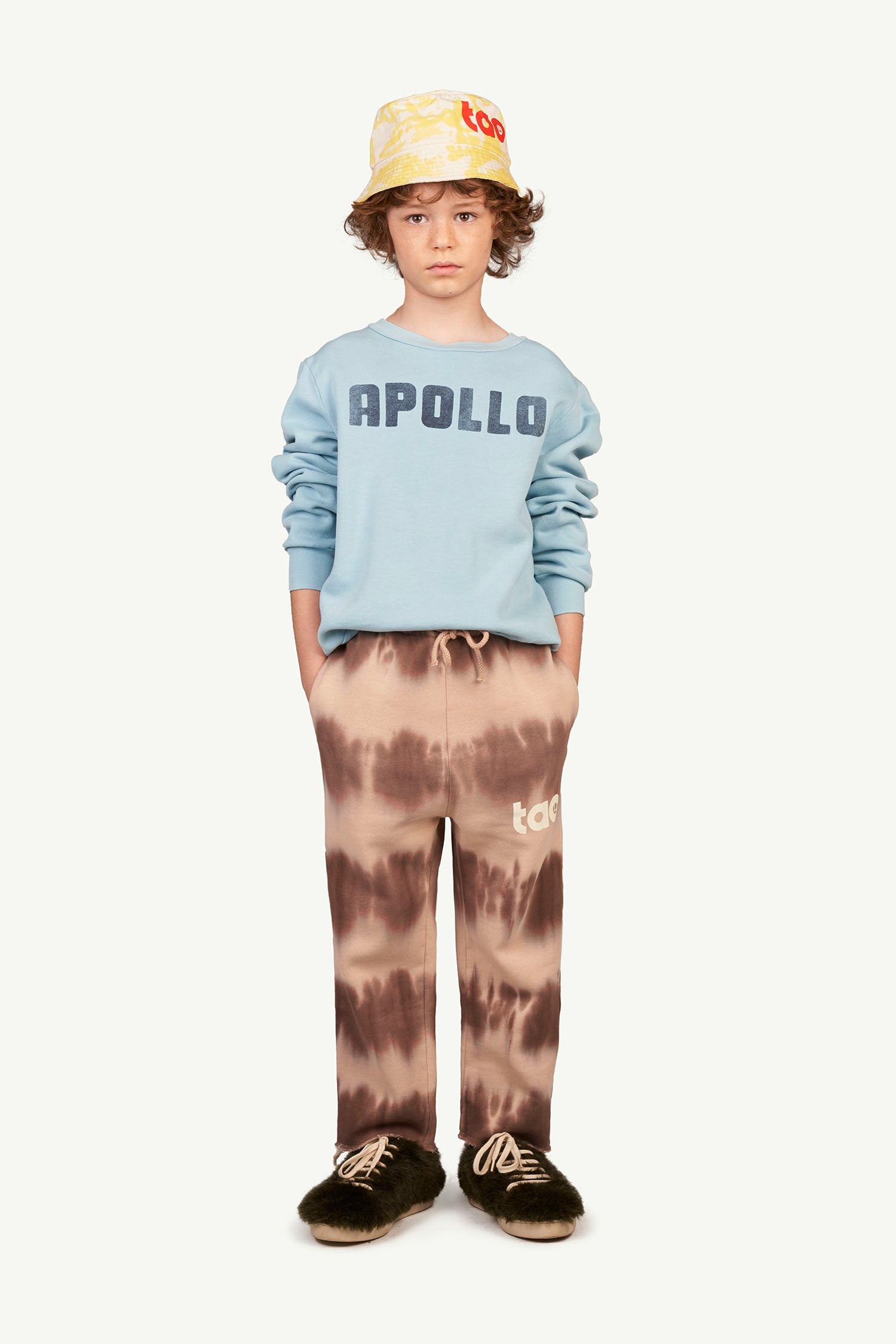 Soft Blue Apollo Bear Sweatshirt MODEL FRONT