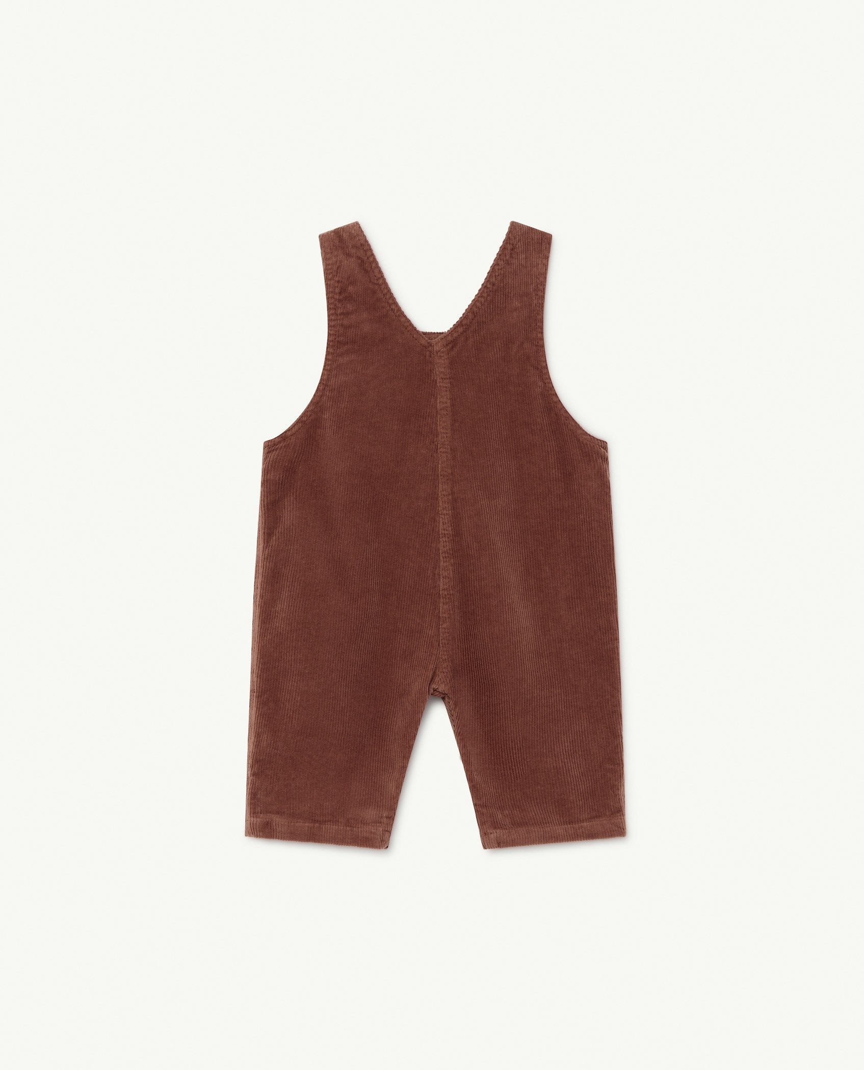 Brown Logo Baby Mule Jumpsuit PRODUCT BACK