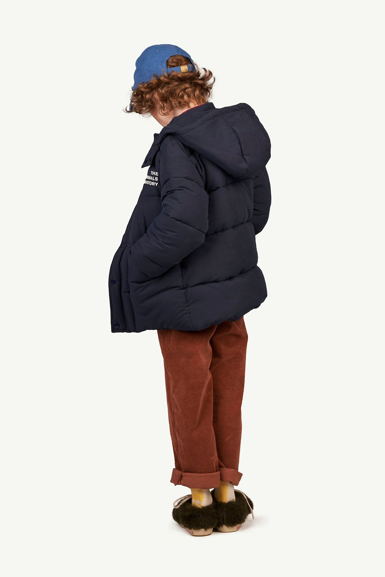 Navy The Animals Lemur Jacket MODEL BACK