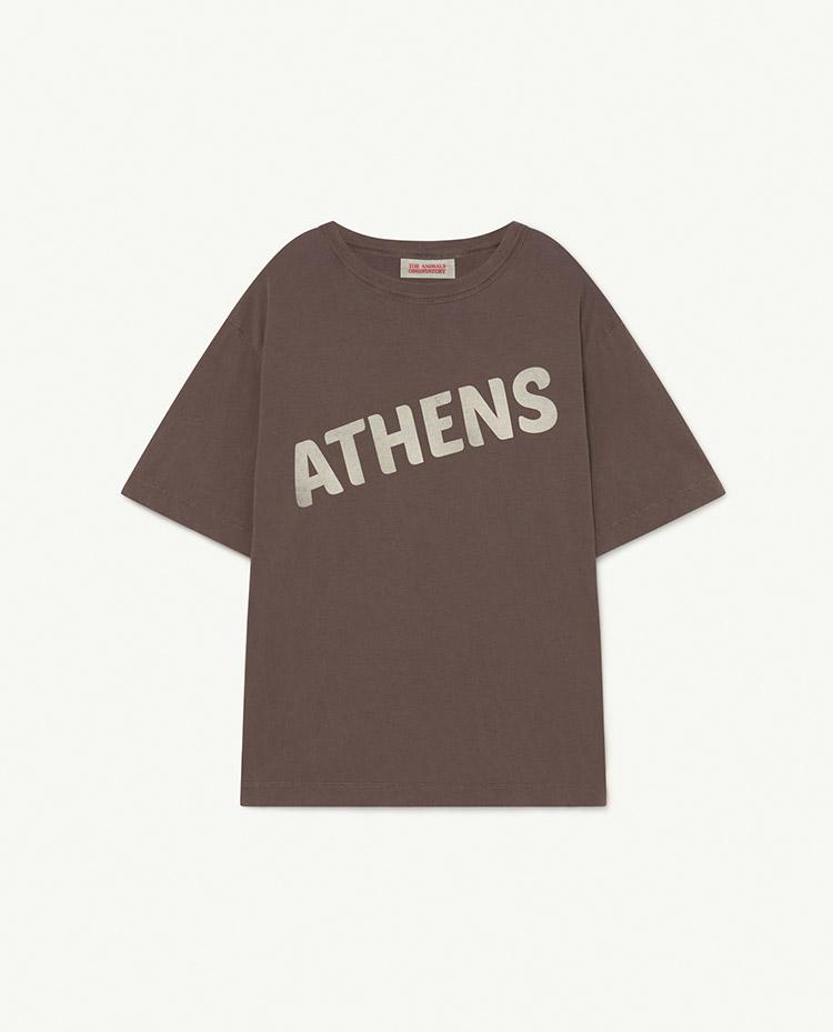 Deep Brown Athens Rooster Oversize T-Shirt COVER