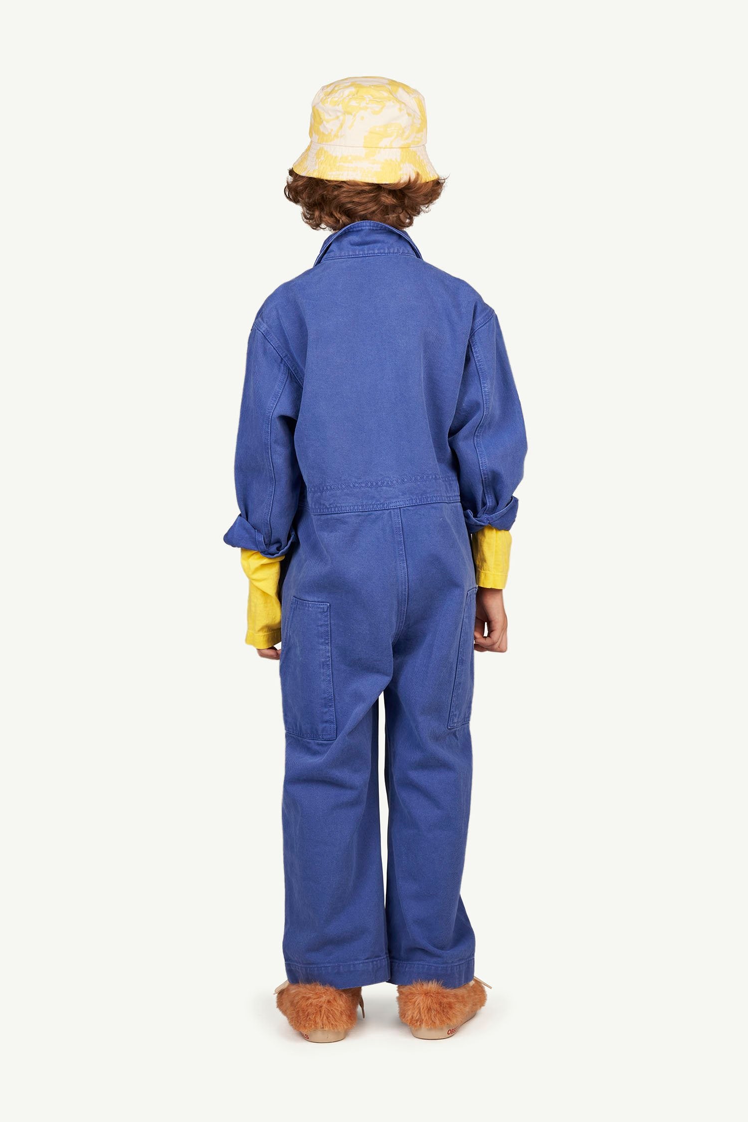 Blue Grasshopper Jumpsuit MODEL BACK