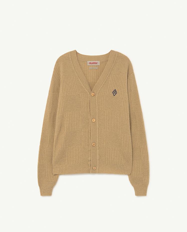 Beige Logo Racoon Cardigan COVER