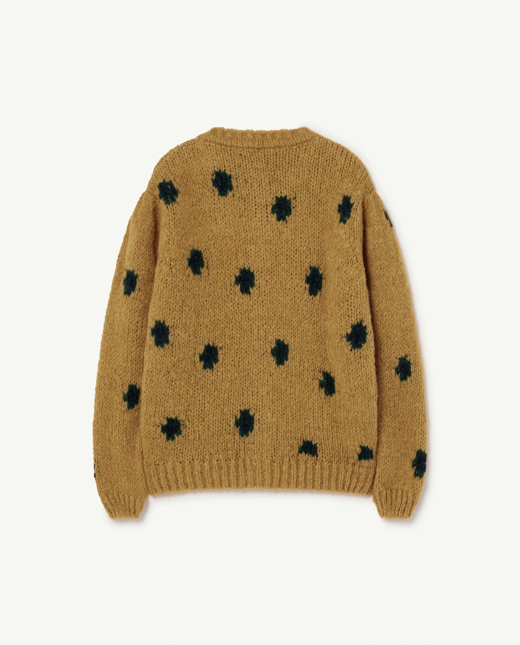 Yellow Logo Dots Racoon Cardigan PRODUCT BACK