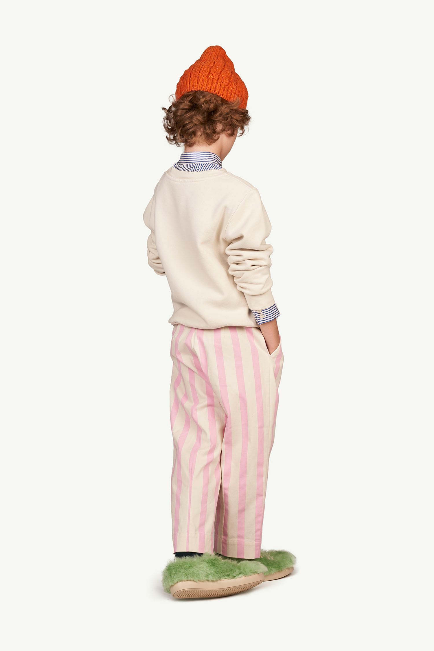 Pink Stripes Emu Trousers MODEL BACK