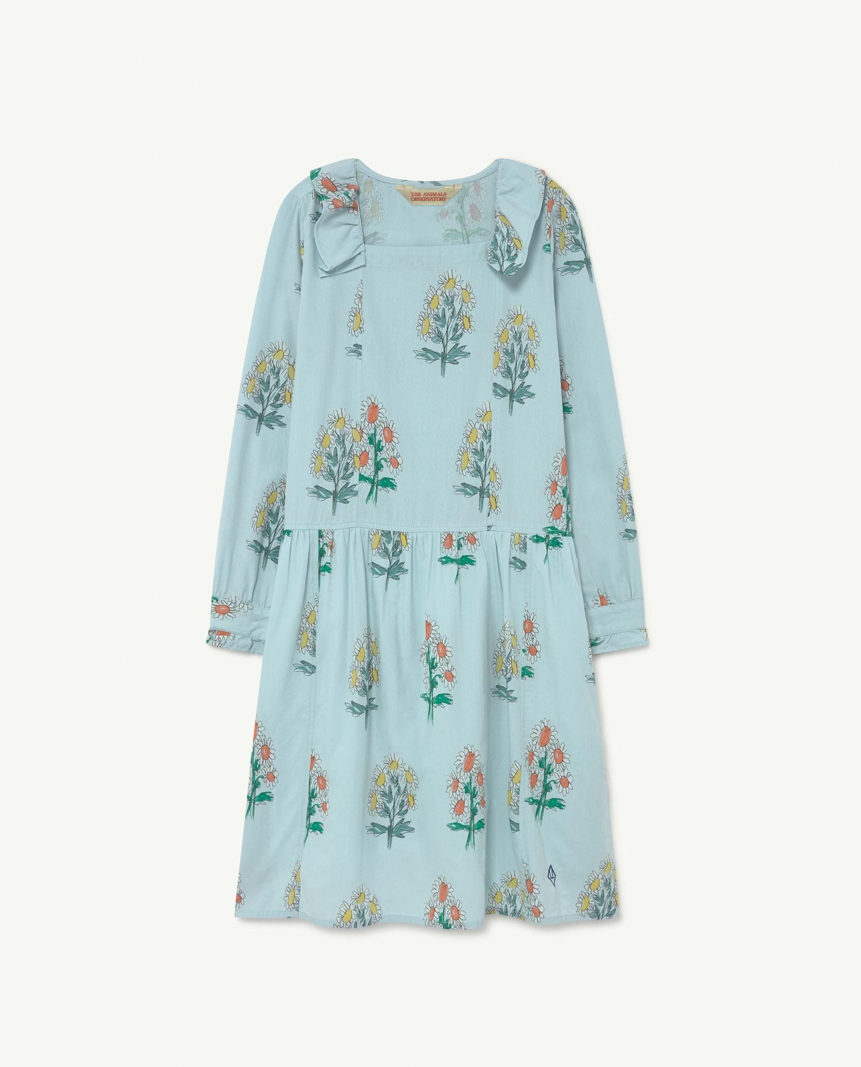 Soft Blue Flowers Tortoise Dress PRODUCT FRONT