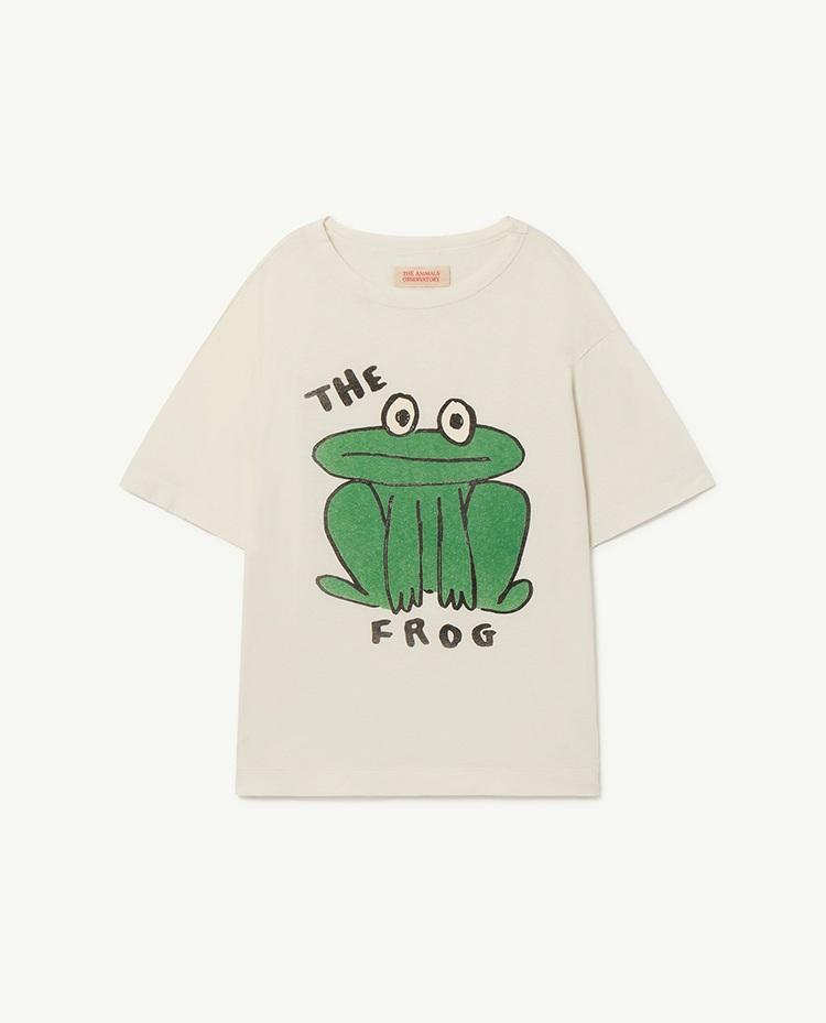 White Rooster Frog Oversize Kids T-Shirt COVER