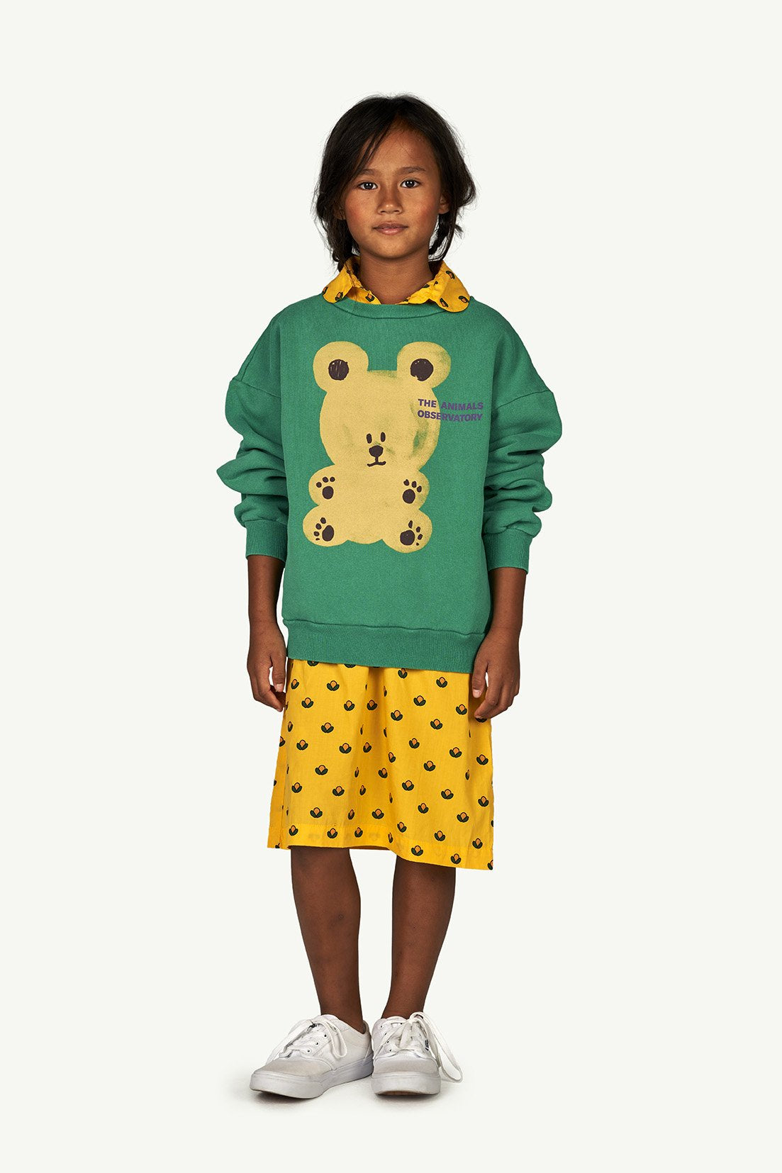 Green Bear Bear Sweatshirt MODEL FRONT