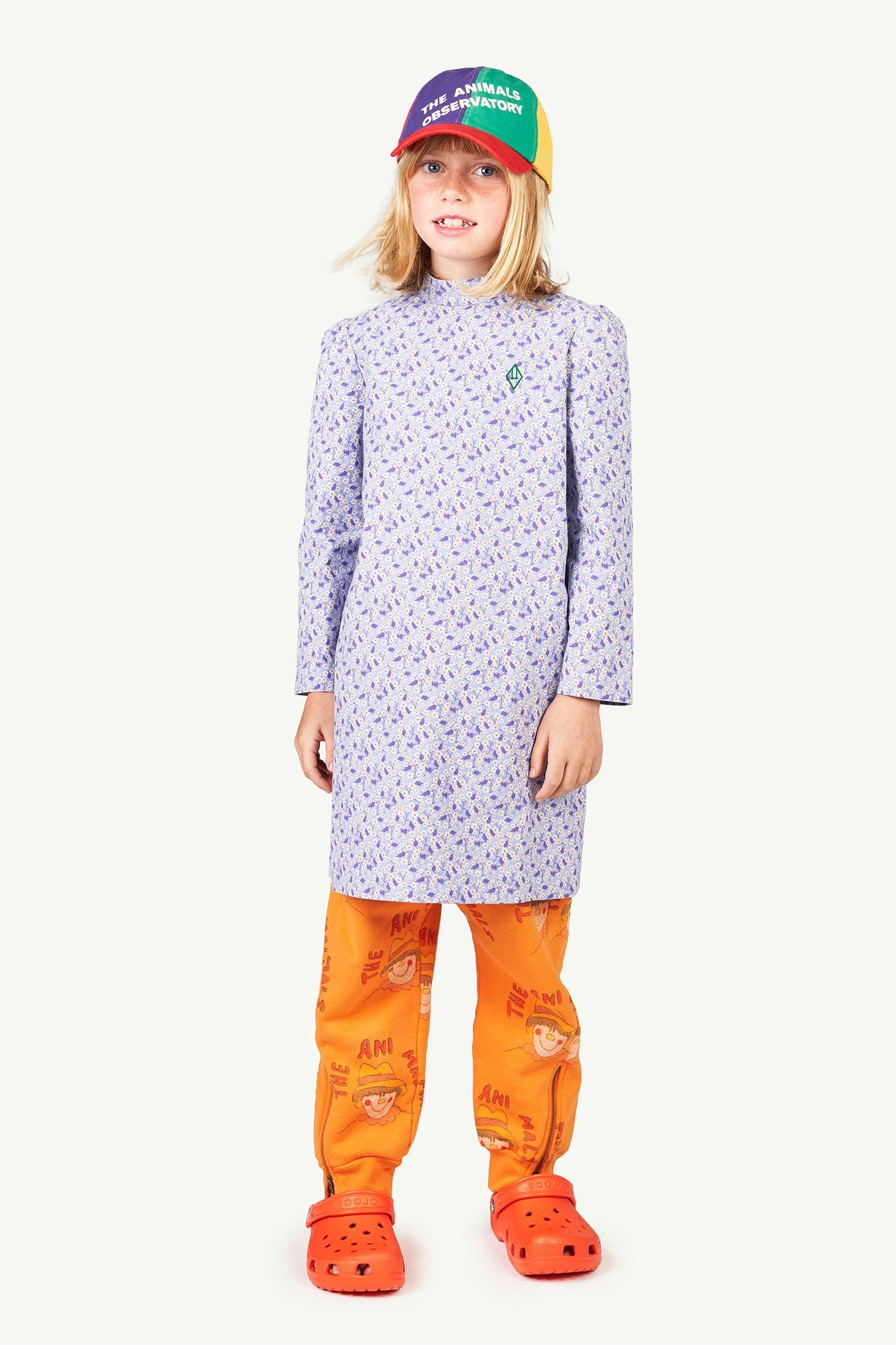 Orange Panther Kids Pants MODEL FRONT