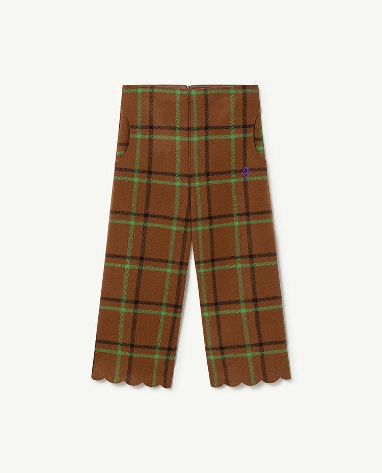 Brown Squares Rhino Kids Pants COVER