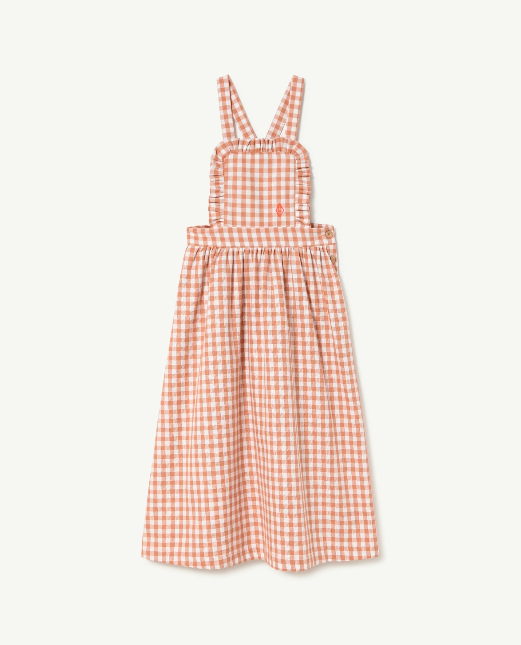 Soft Brown Cow Overall Dress PRODUCT FRONT