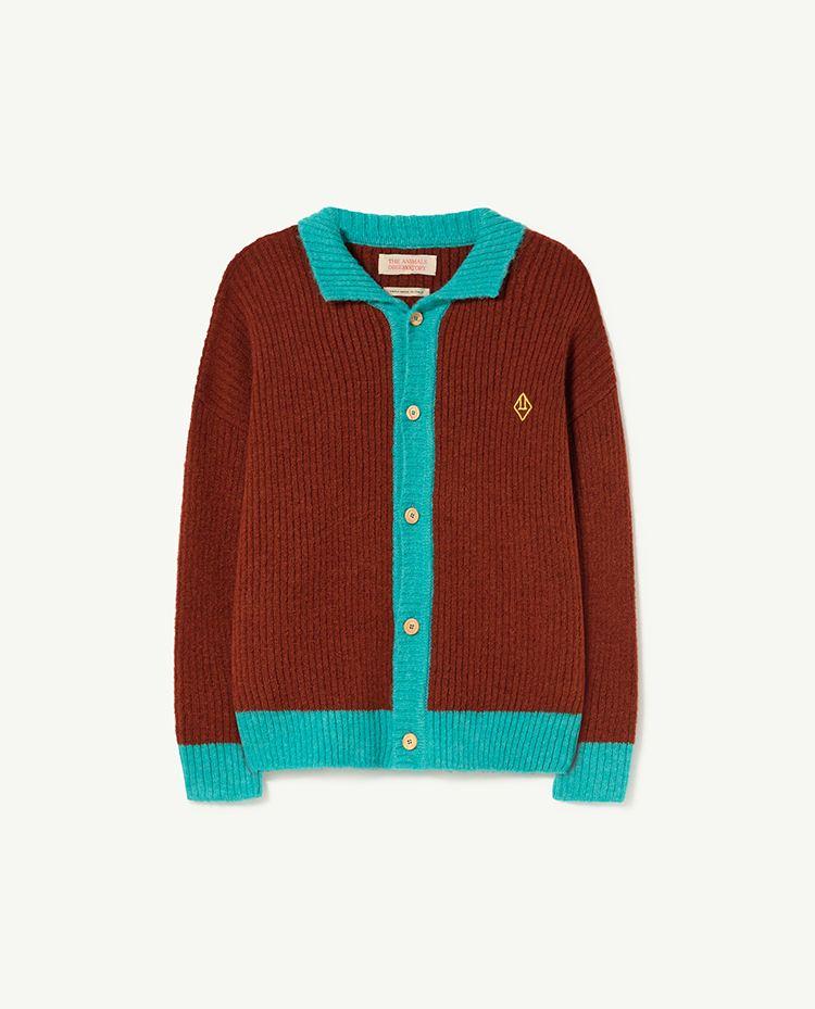 Bicolor Brown Toucan Cardigan COVER