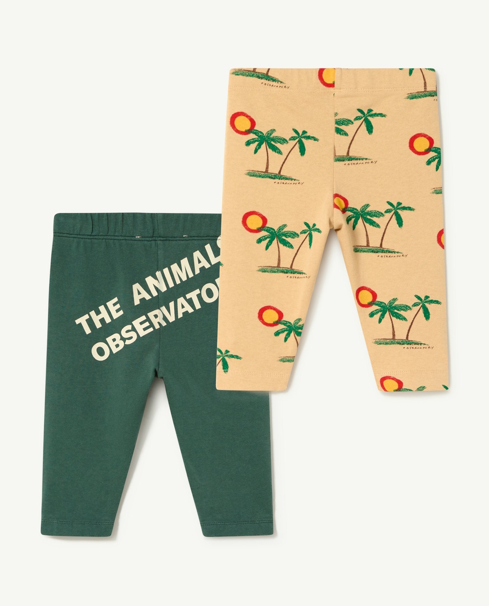 Pack Dark Green Penguin Baby Pants PRODUCT BACK