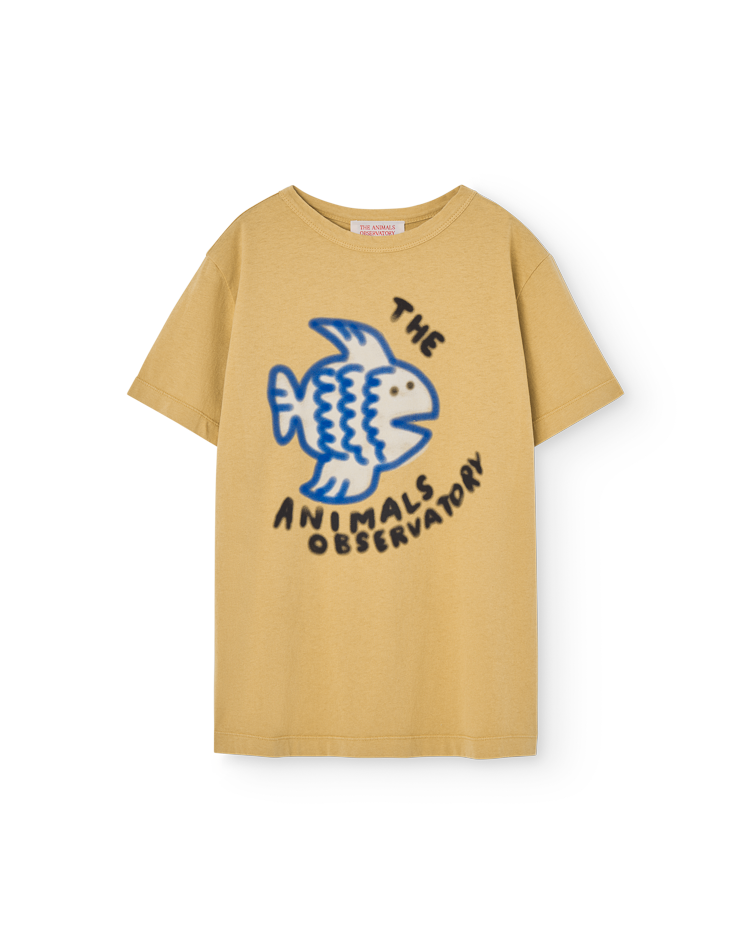 T-Shirt Rooster Spray Poisson marron