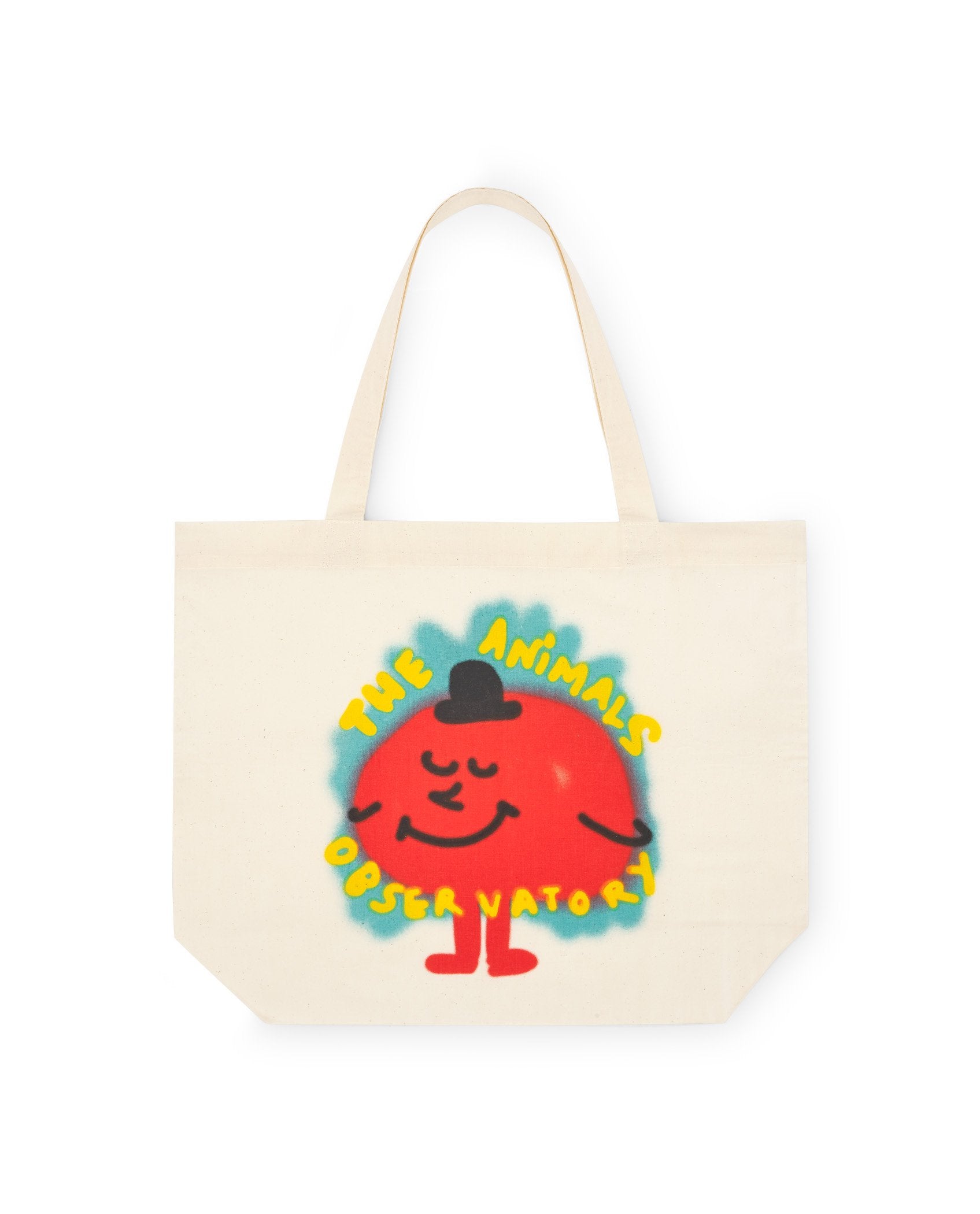 White Cartoon Tote Bag PRODUCT FRONT