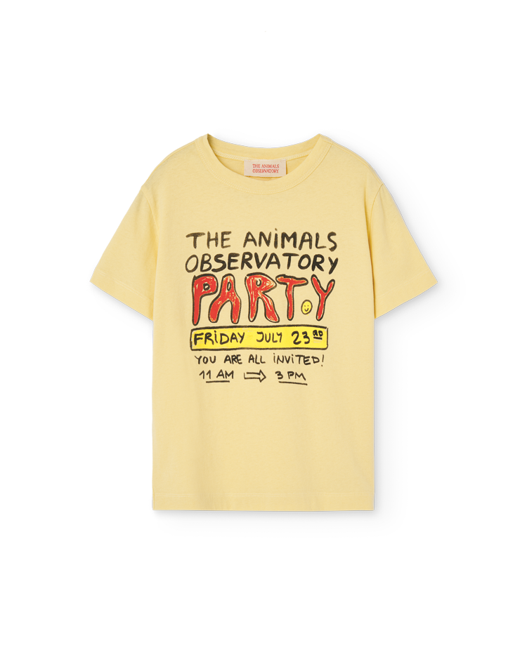 Cream Yellow Party Rooster T-Shirt COVER