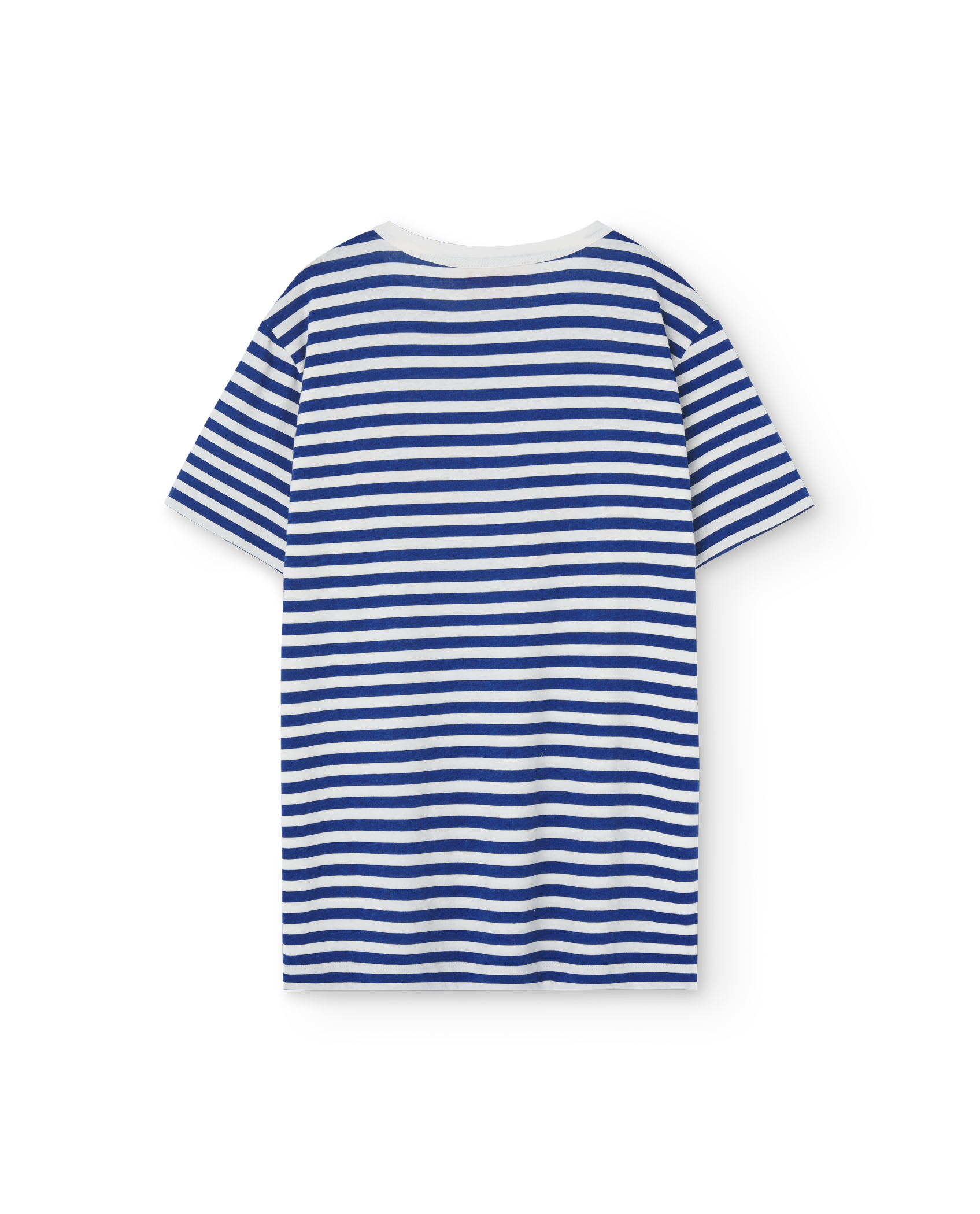 Blue Stripes Rooster T-Shirt PRODUCT BACK