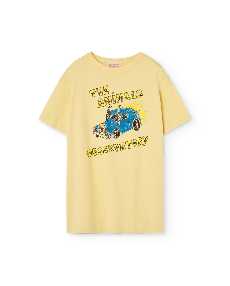 Cream Yellow Truck Rooster T-Shirt COVER