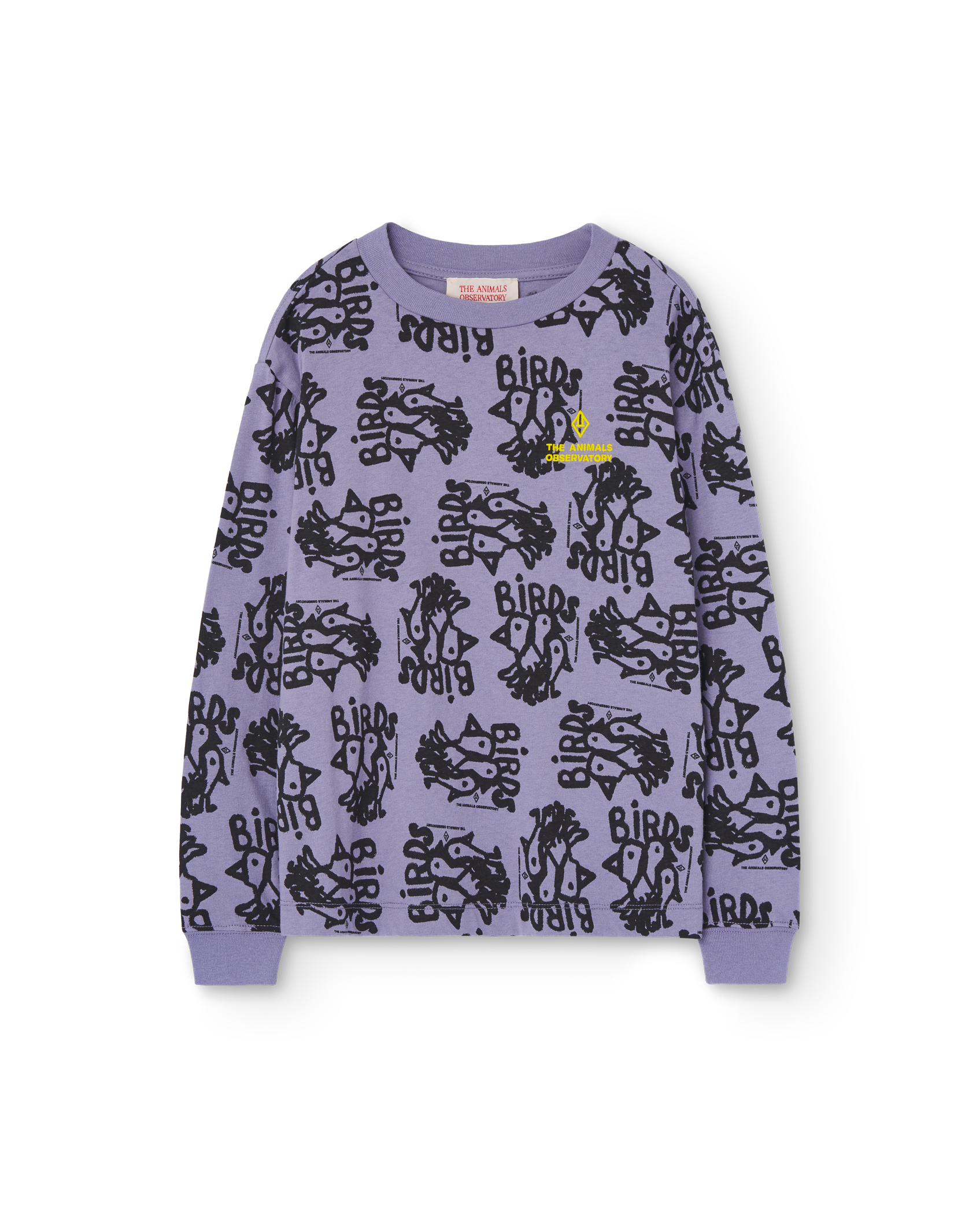 Purple Flock Dog Long Sleeve T-Shirt PRODUCT FRONT