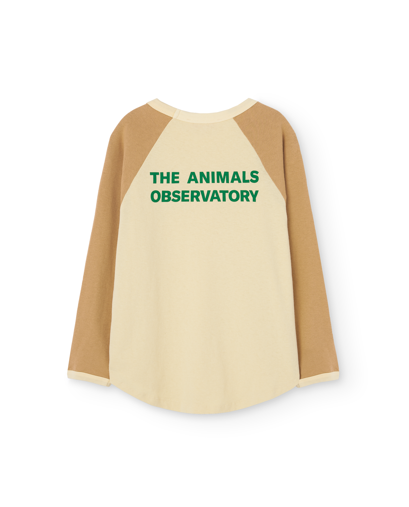 Cream Yellow Anteater Long Sleeve T-Shirt PRODUCT BACK