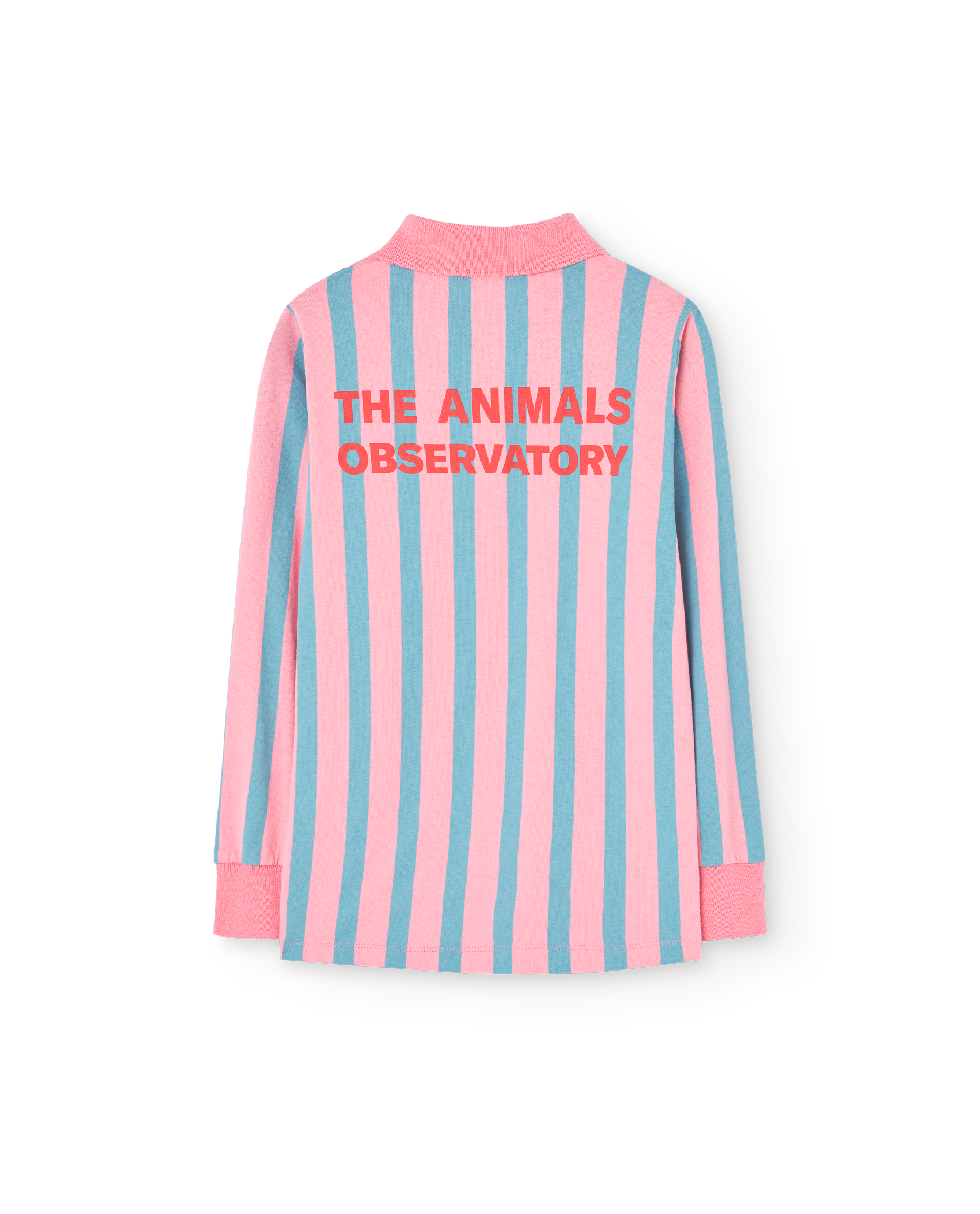 Pink Stripes Eel Polo Shirt PRODUCT BACK