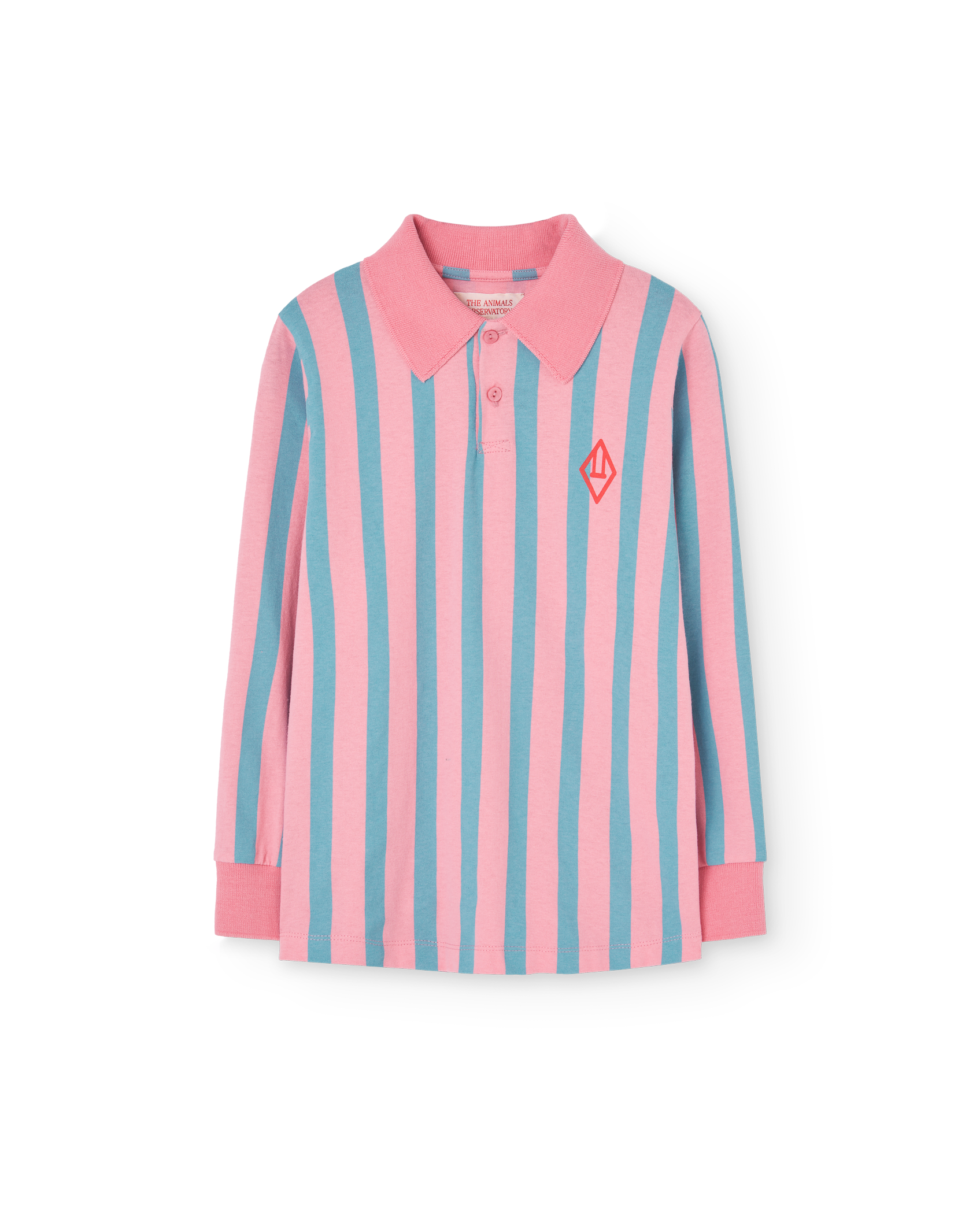 Pink Stripes Eel Polo Shirt PRODUCT FRONT