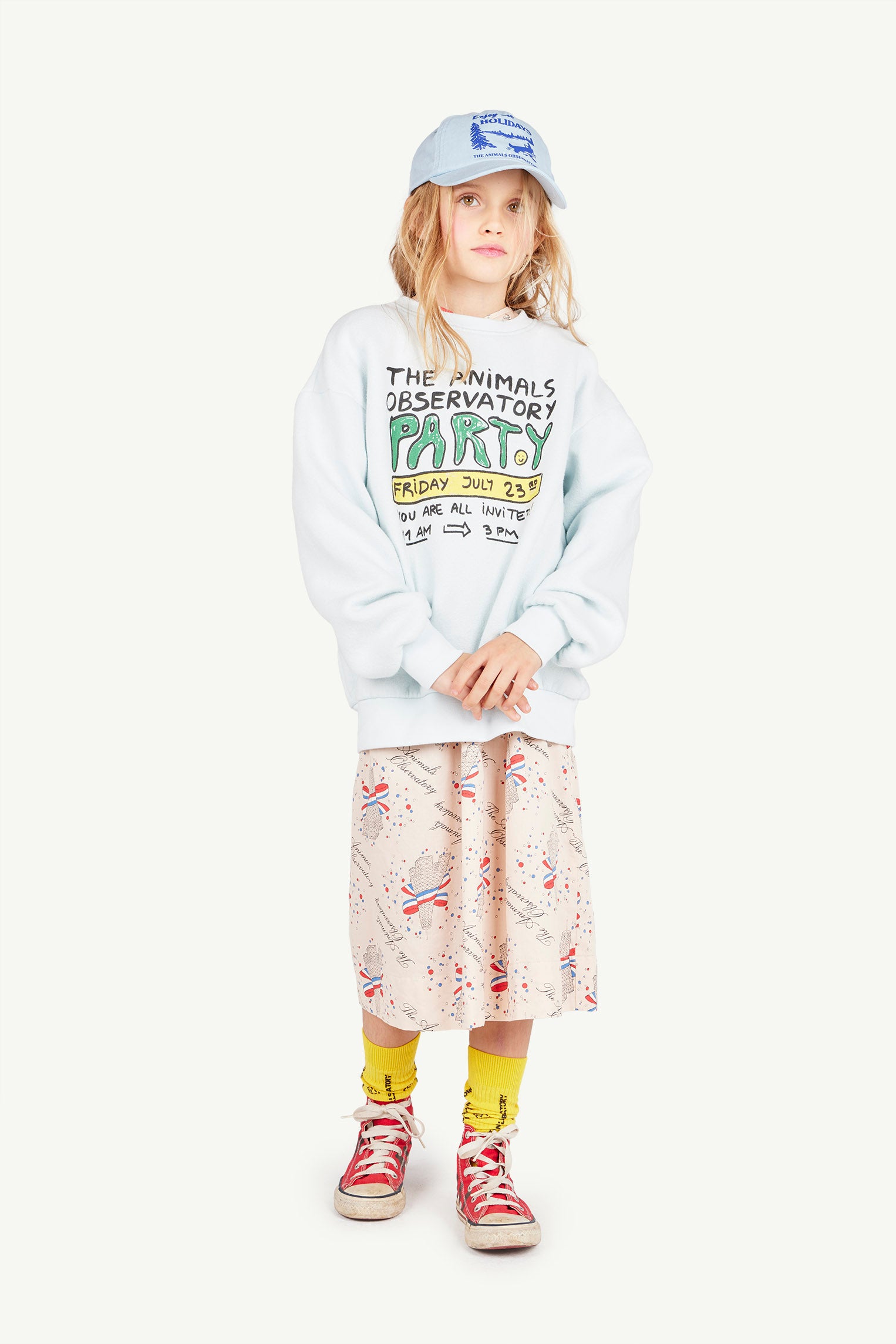 Celeste Party Bear Sweatshirt MODEL FRONT