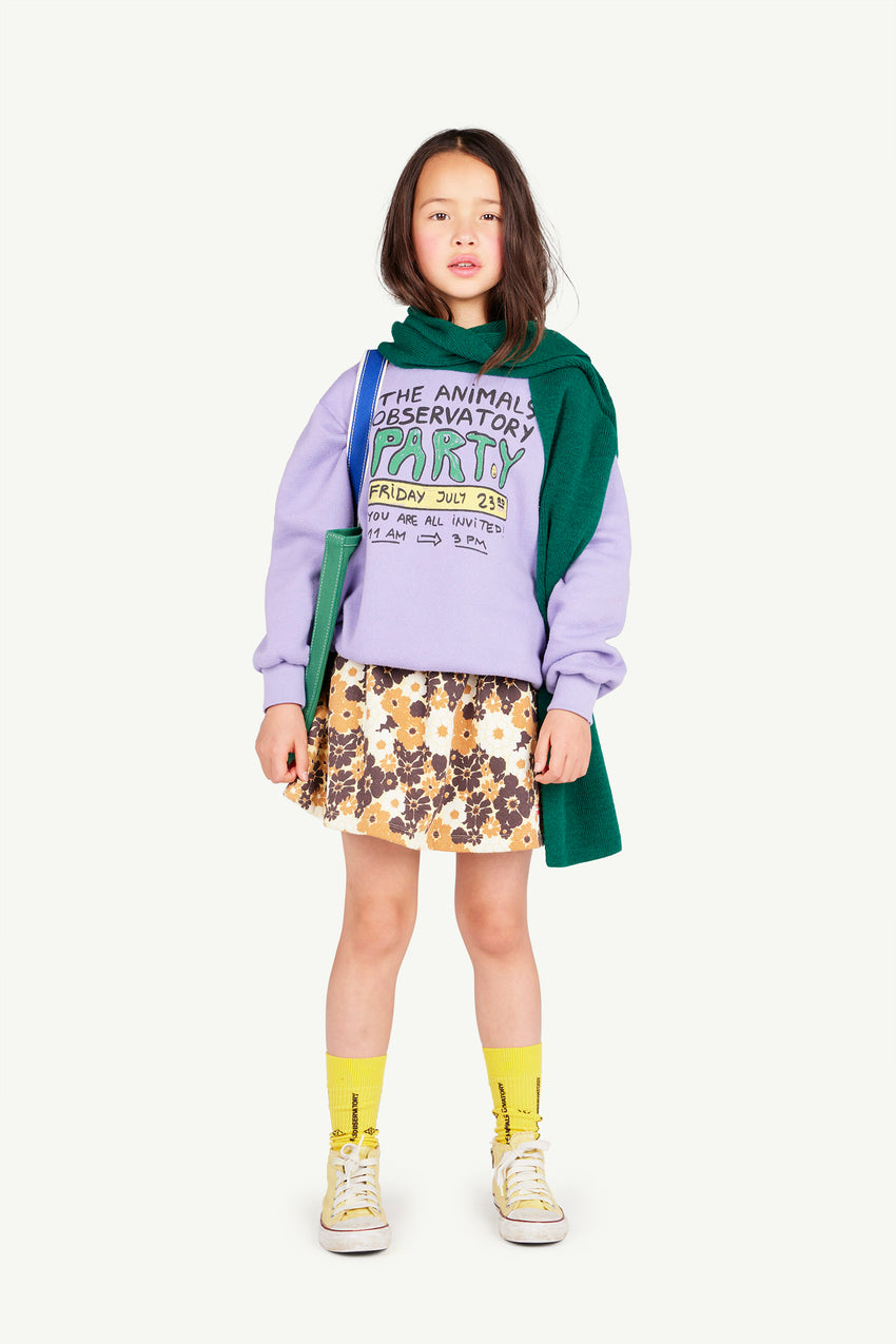 Purple Party Bear Sweatshirt MODEL FRONT