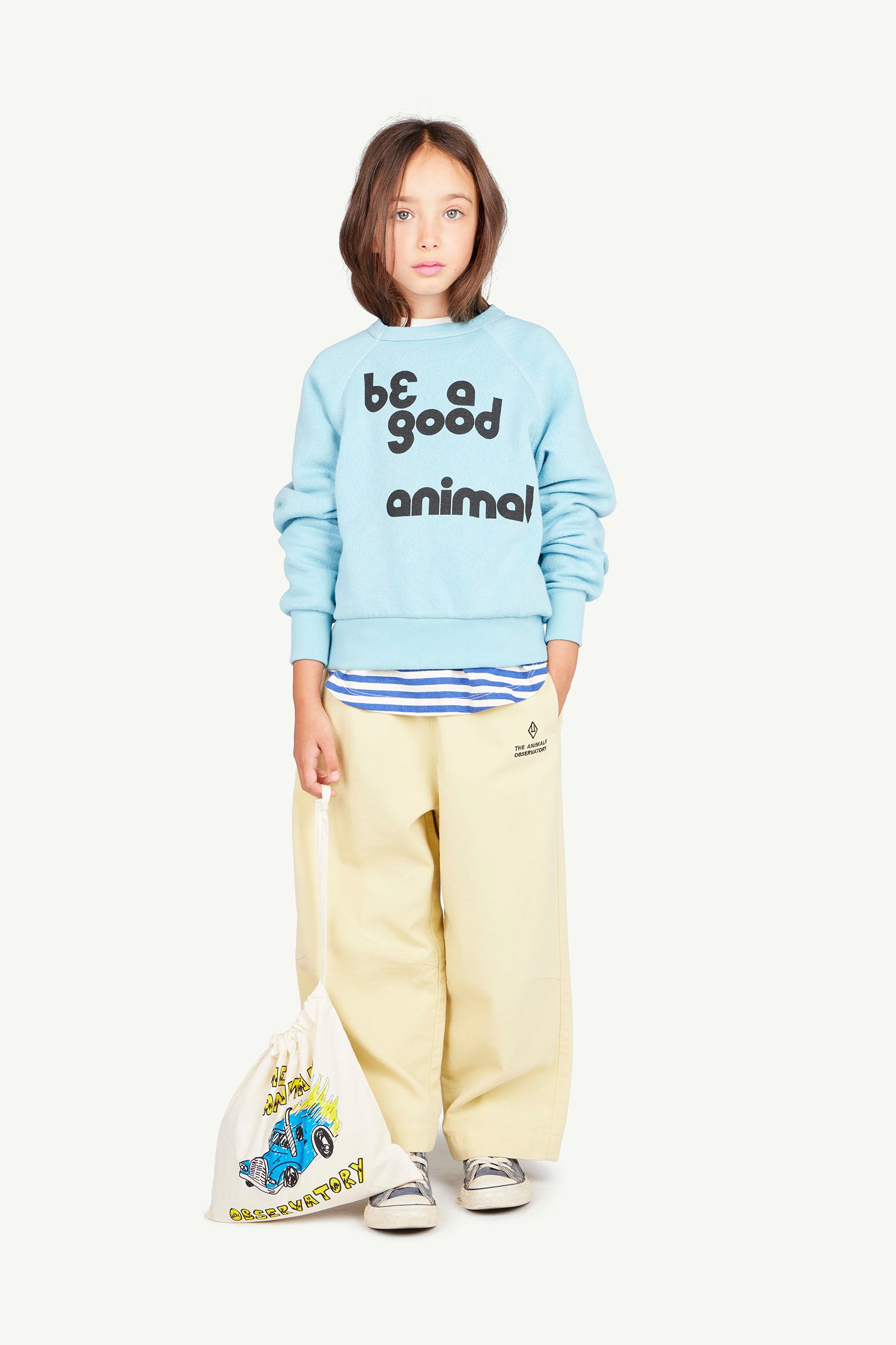 Blue Animal Shark Sweatshirt MODEL FRONT