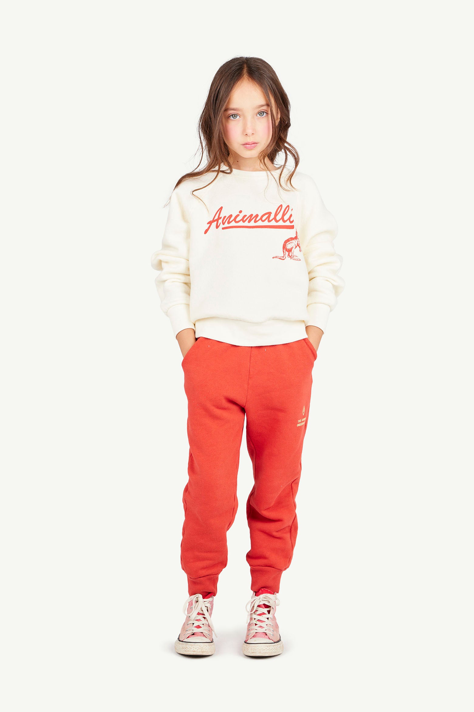 White Animalli Shark Sweatshirt MODEL FRONT