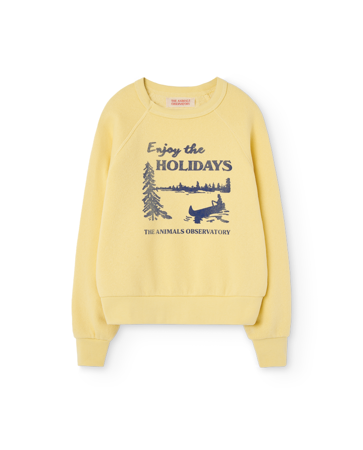 Cream Yellow Holiday Shark Sweatshirt COVER