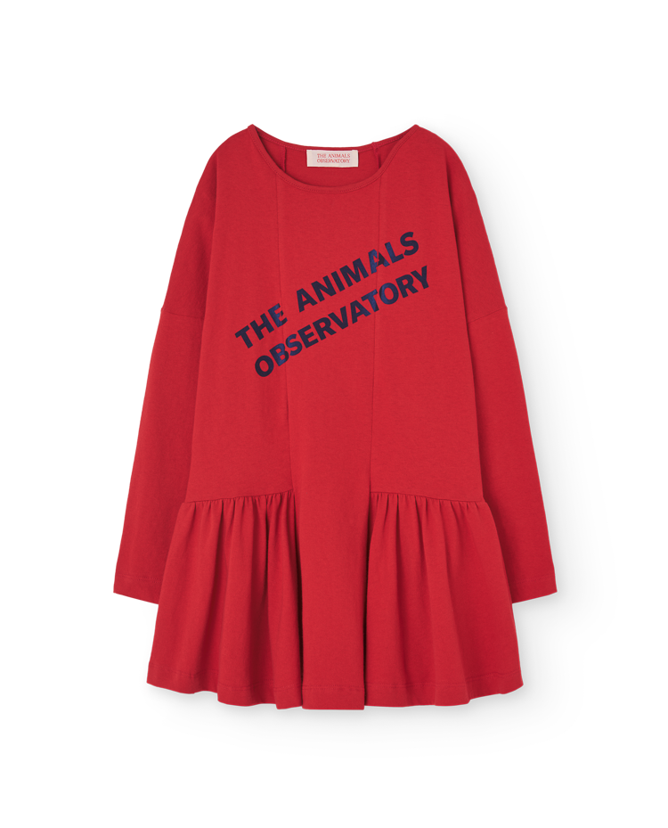 Red Animals Long Walrus Dress COVER