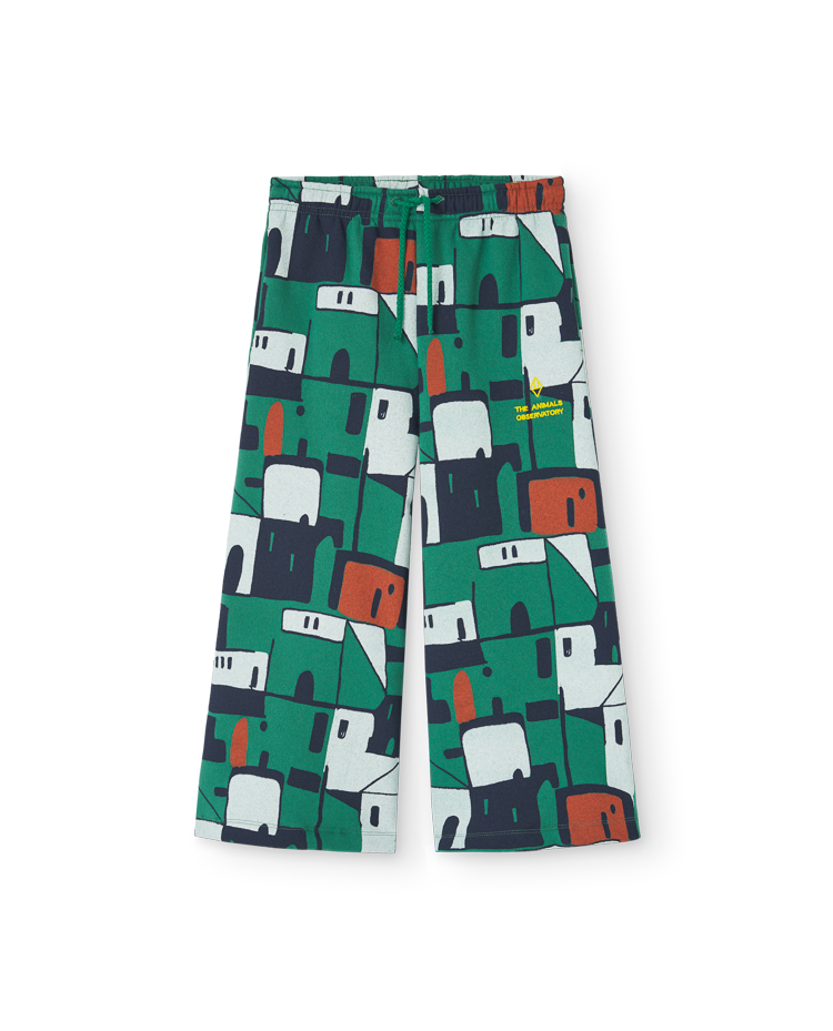 Green Palazzo Platypus Pants COVER